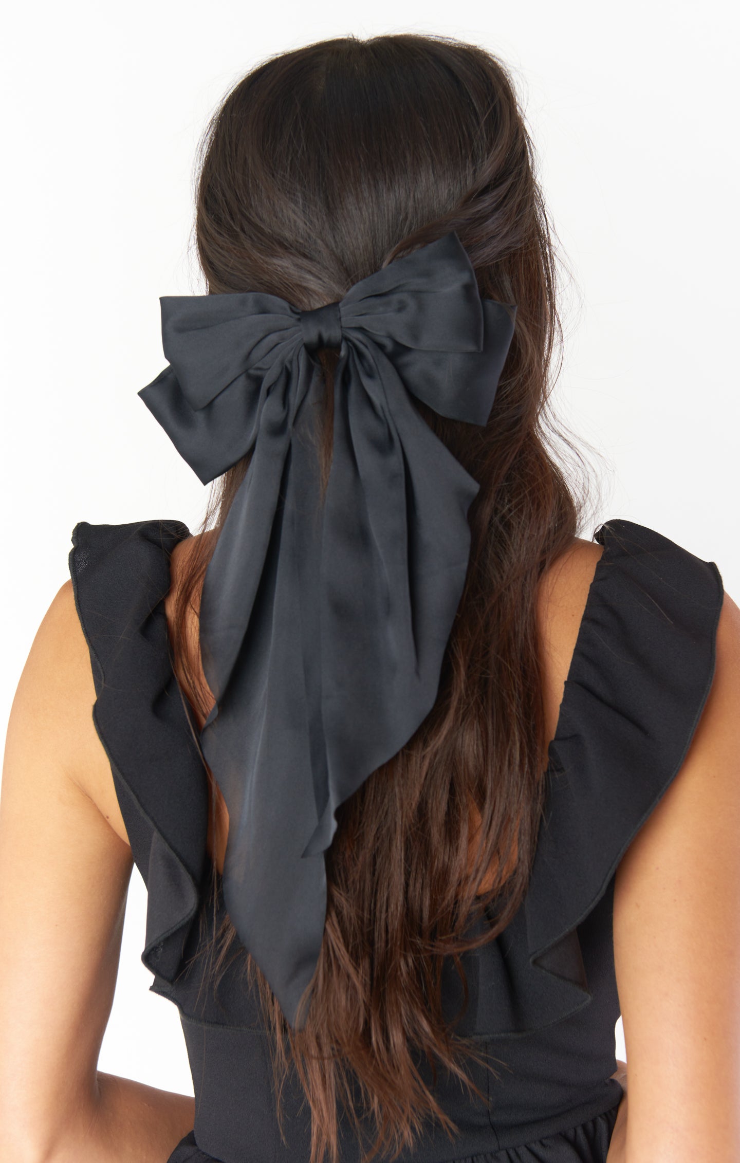 Black Hair Bow Clip - Darling Elegant Hair Accessory for Women