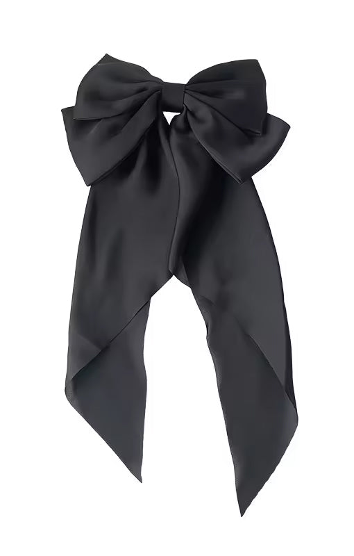 Black Hair Bow Clip - Darling Elegant Hair Accessory for Women