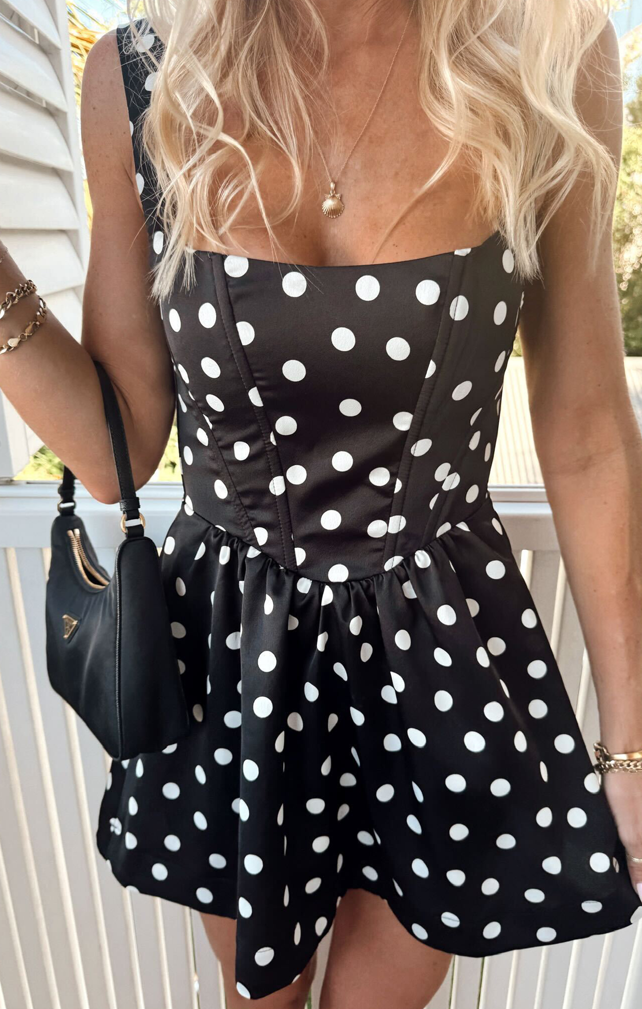 Nina Polka Dot Skort Dress with Built-in Shorts