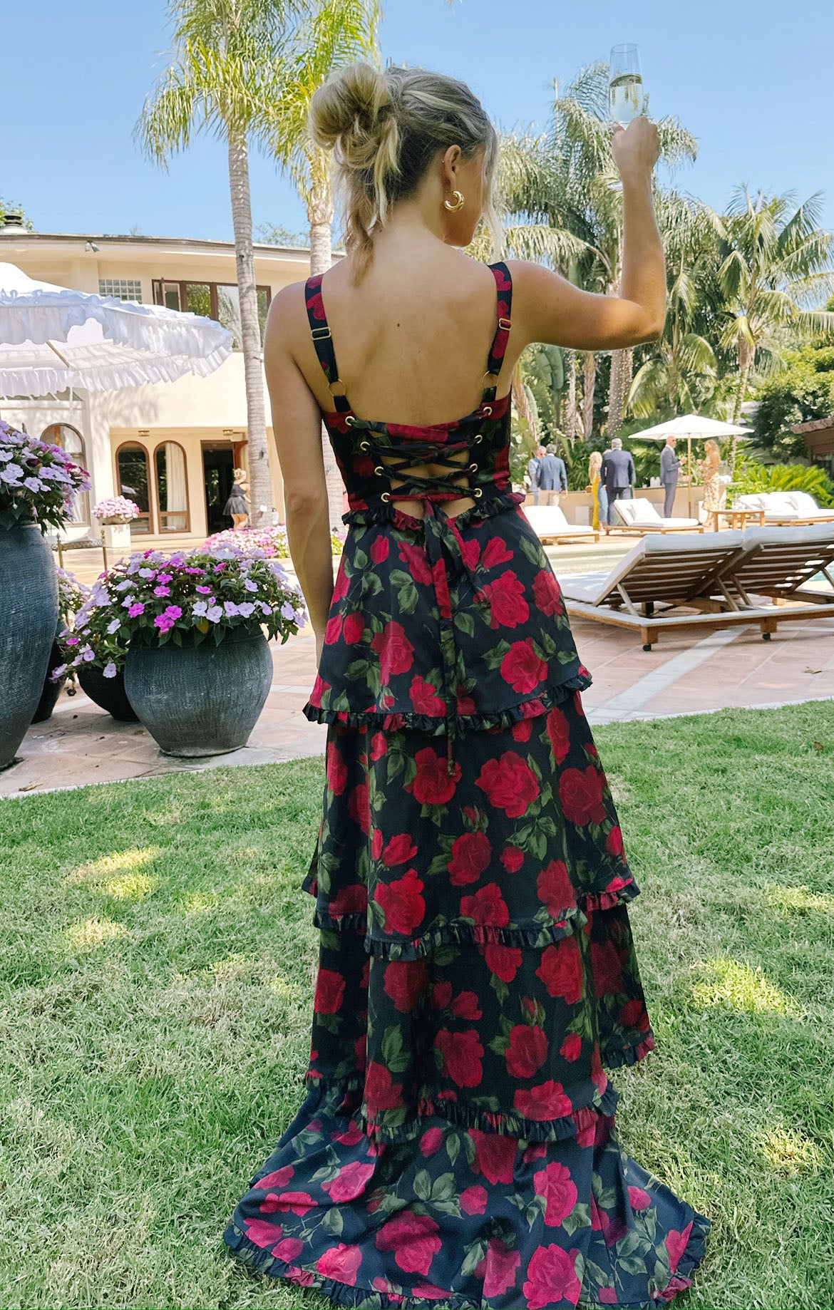 Luxury Satin Corset Dress with Side Slit - Send Me Roses