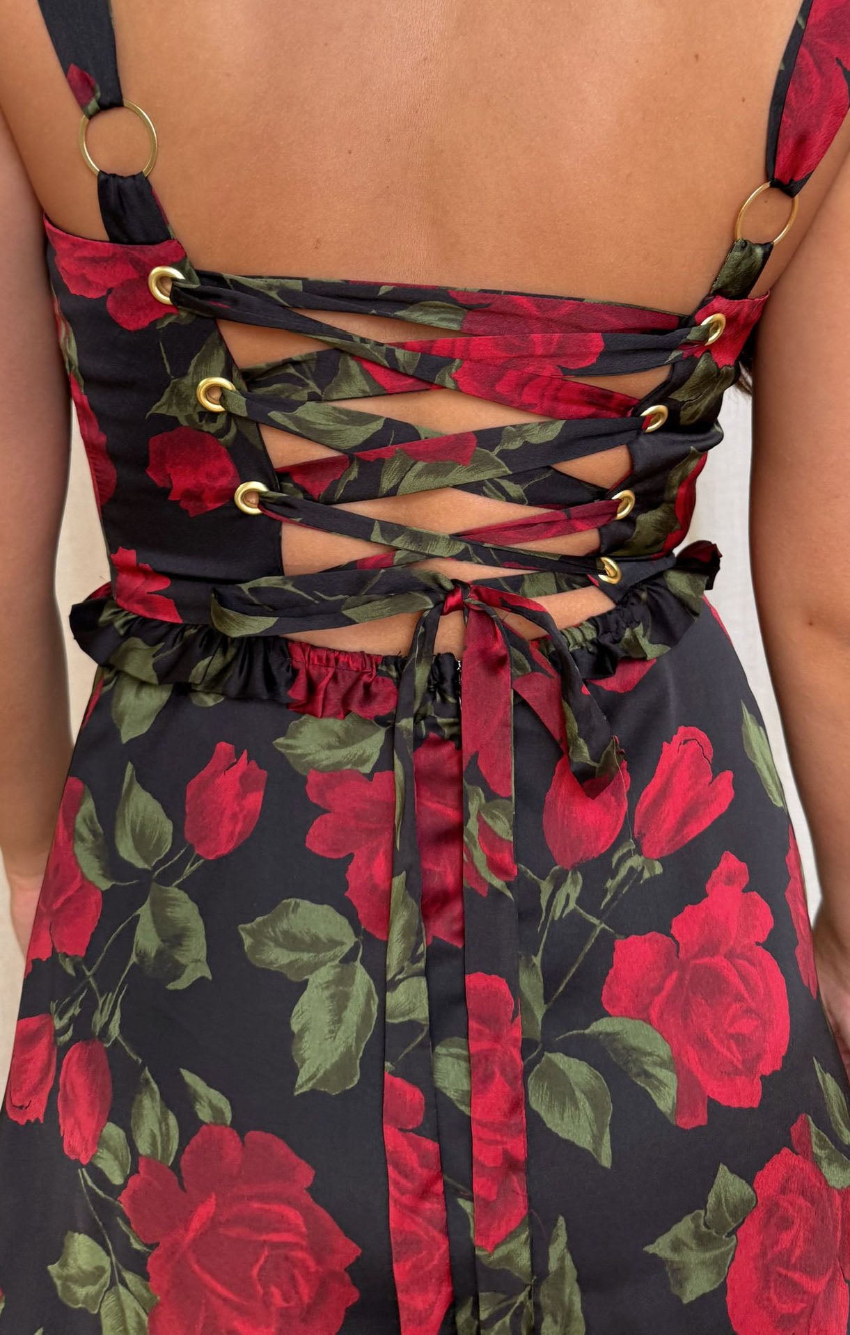 Luxury Satin Corset Dress with Side Slit - Send Me Roses
