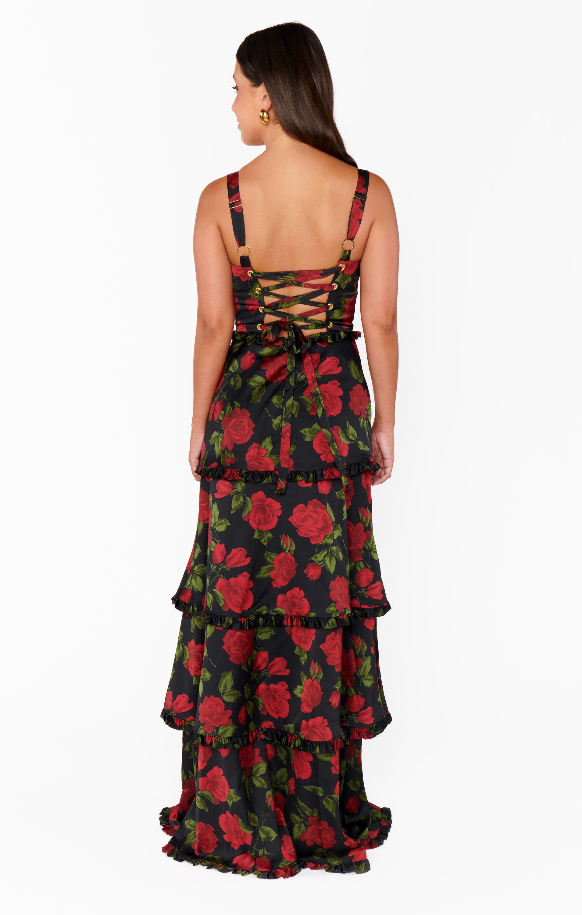 Luxury Satin Corset Dress with Side Slit - Send Me Roses