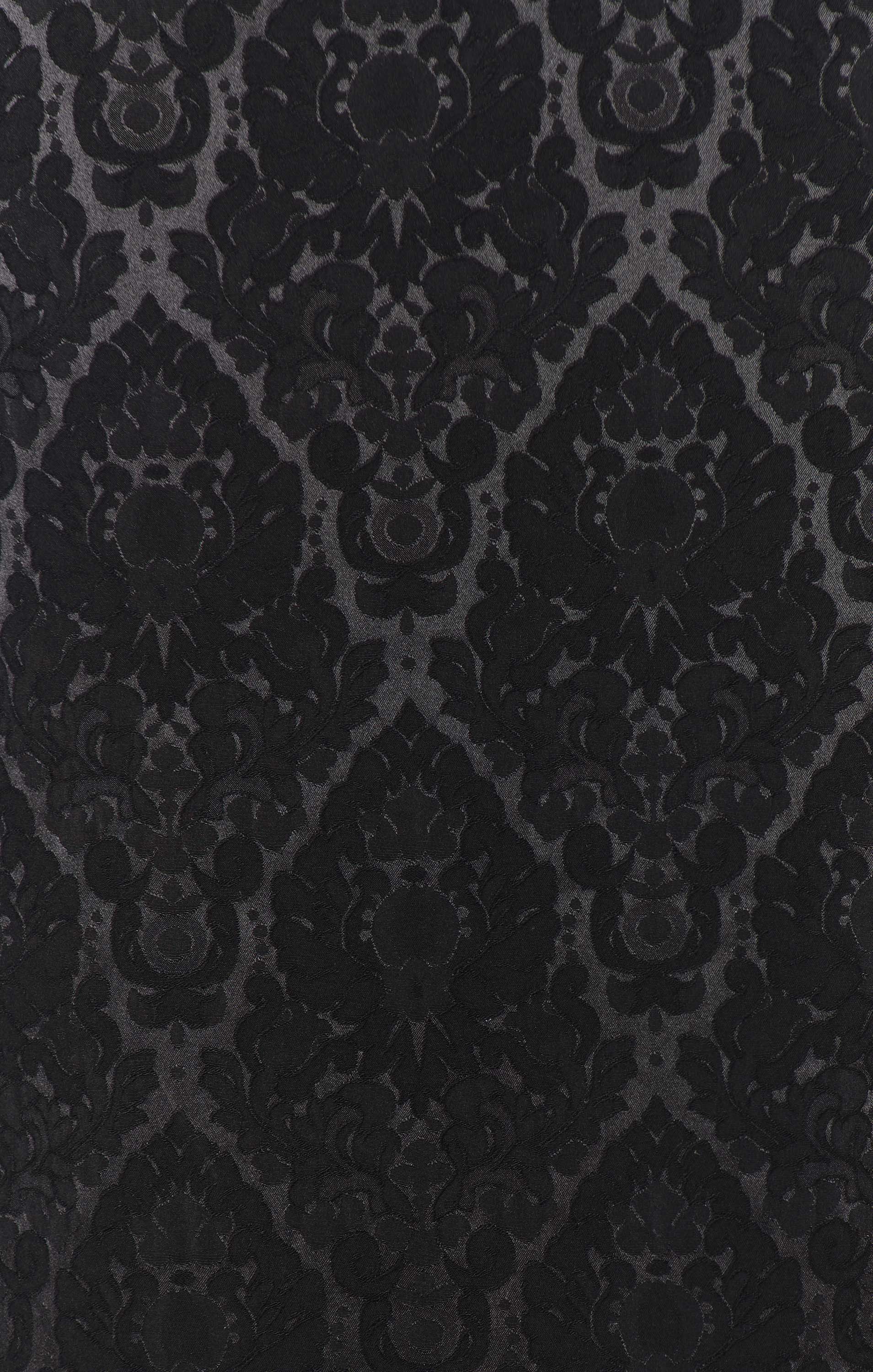 Black Rhinestone Jacquard Maxi Dress - Gina Elegant Evening Gown