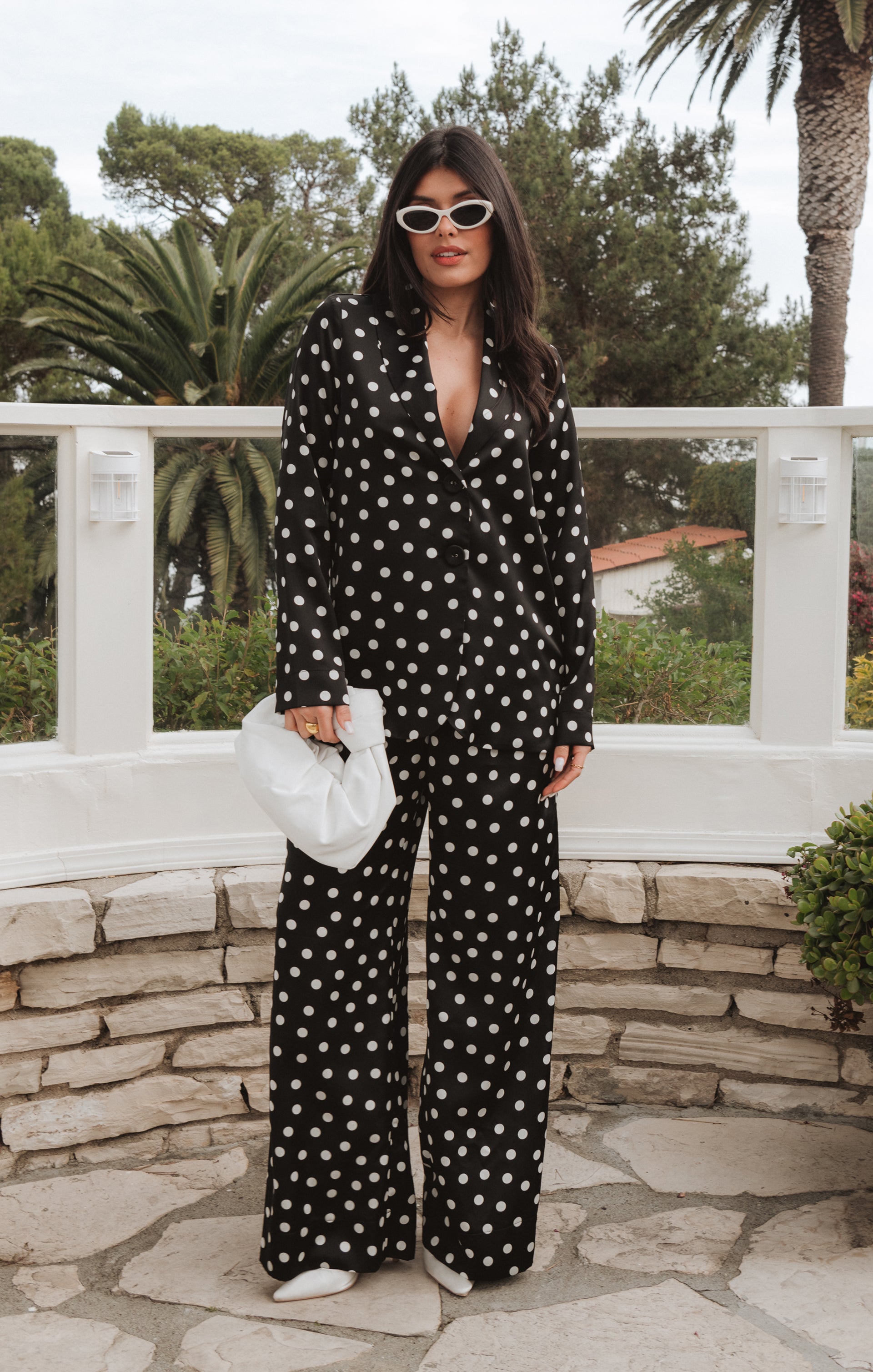 Hayes Polka Dot Wide Leg Trousers for Women