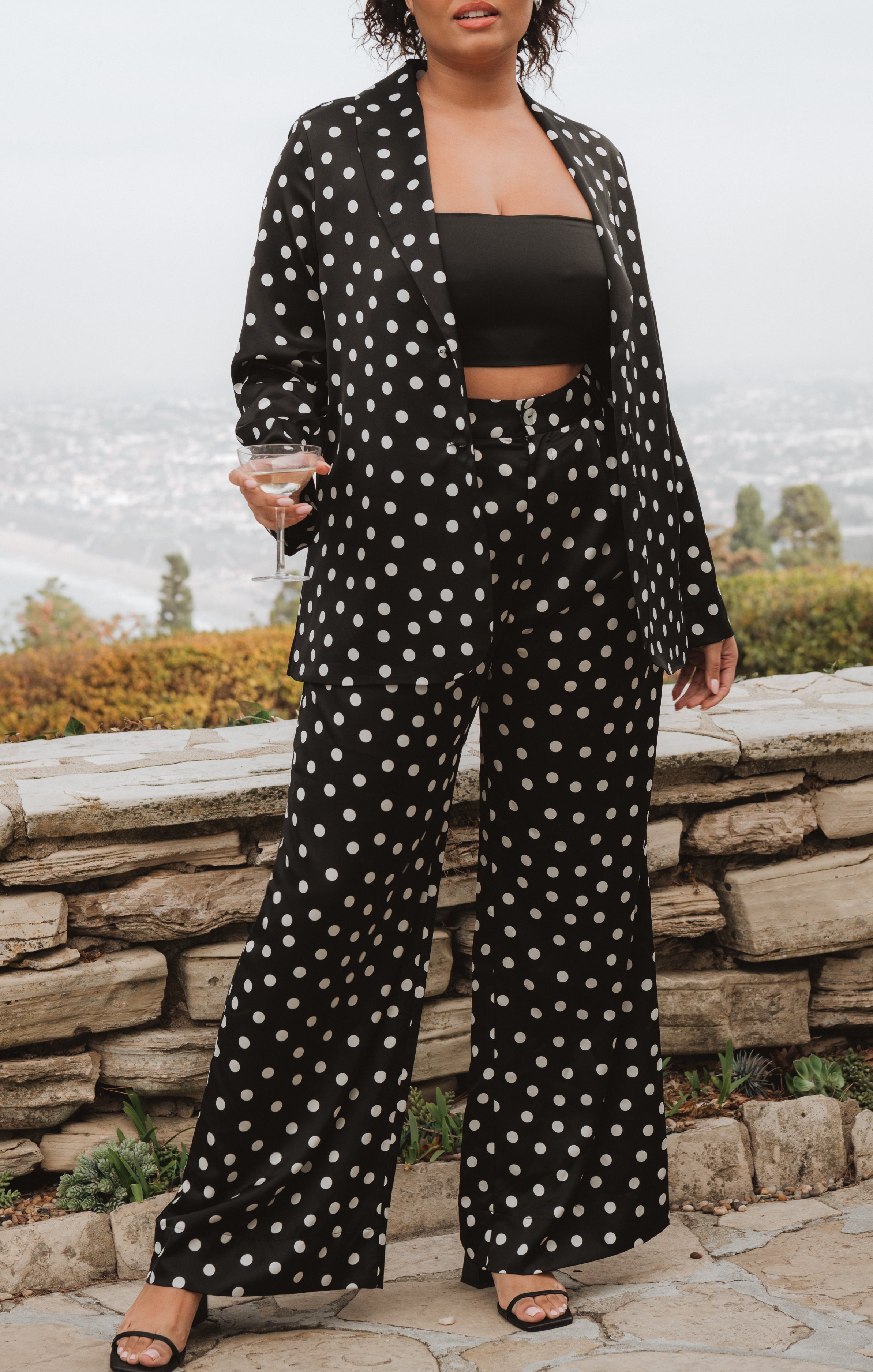 Hayes Polka Dot Wide Leg Trousers for Women