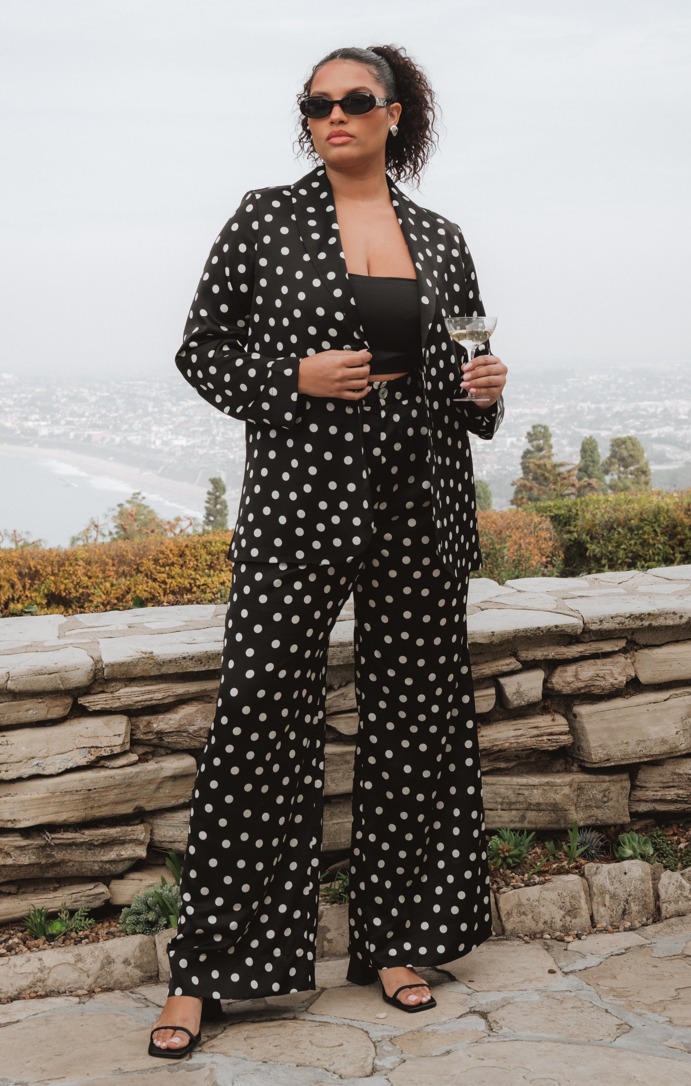 Hayes Polka Dot Wide Leg Trousers for Women