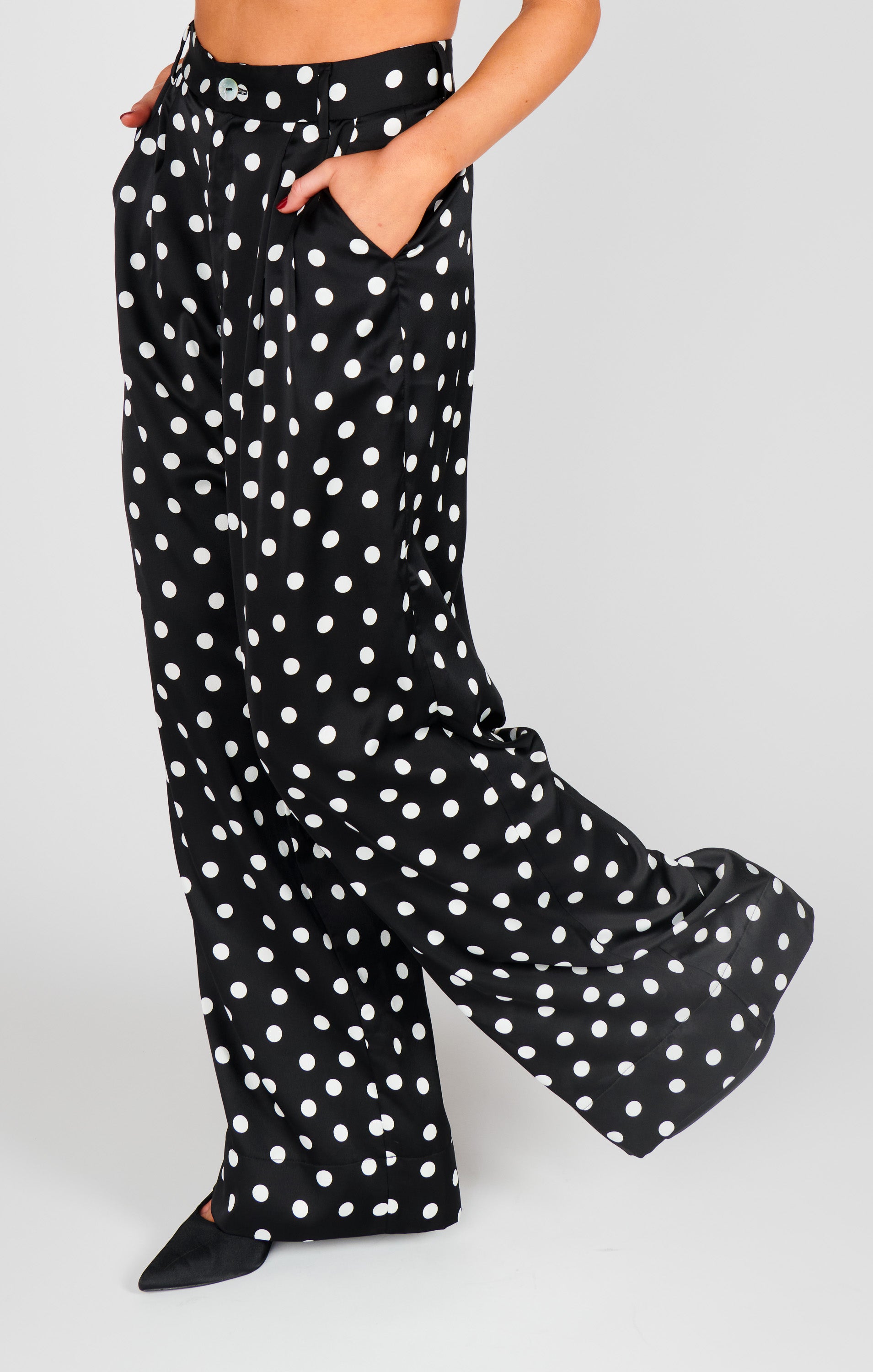 Hayes Polka Dot Wide Leg Trousers for Women