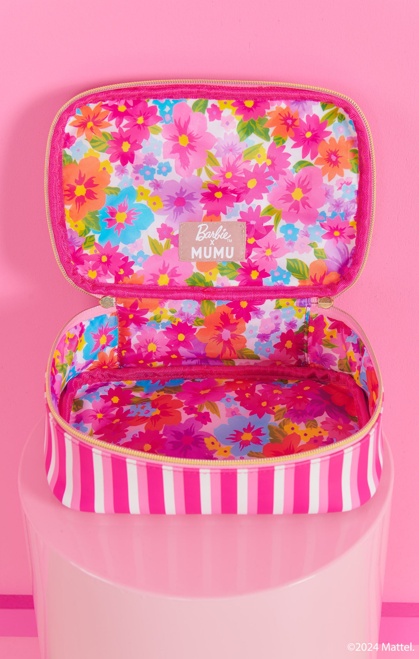 Barbie™ DreamHouse™ Stripe Makeup Bag for Travel