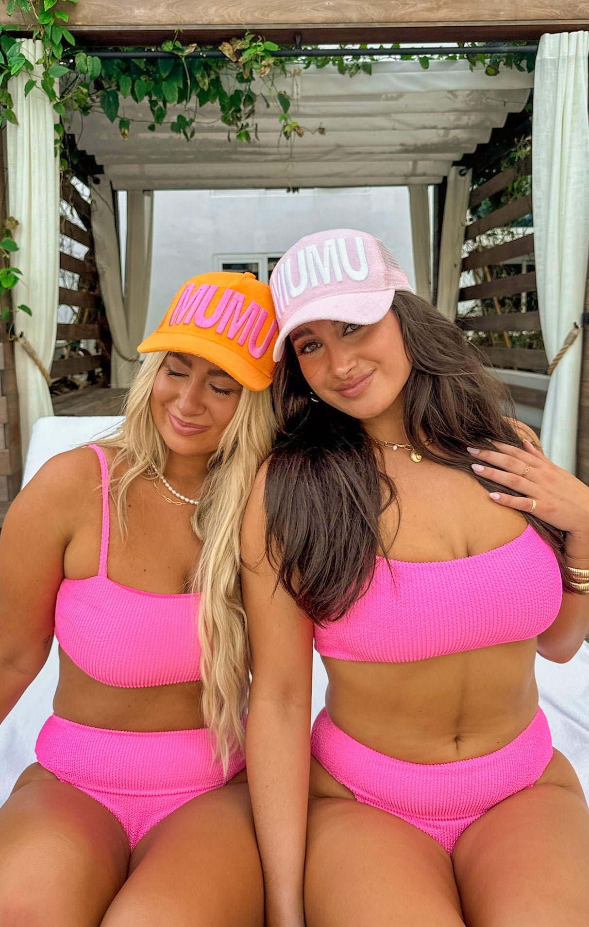 MUMU Terry Trucker Hat in Tangerine - Stylish Unisex Cap
