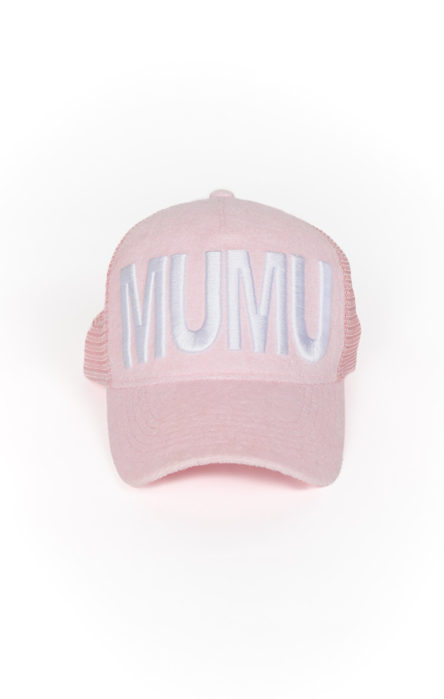 MUMU Bubblegum Pink Trucker Hat for Women