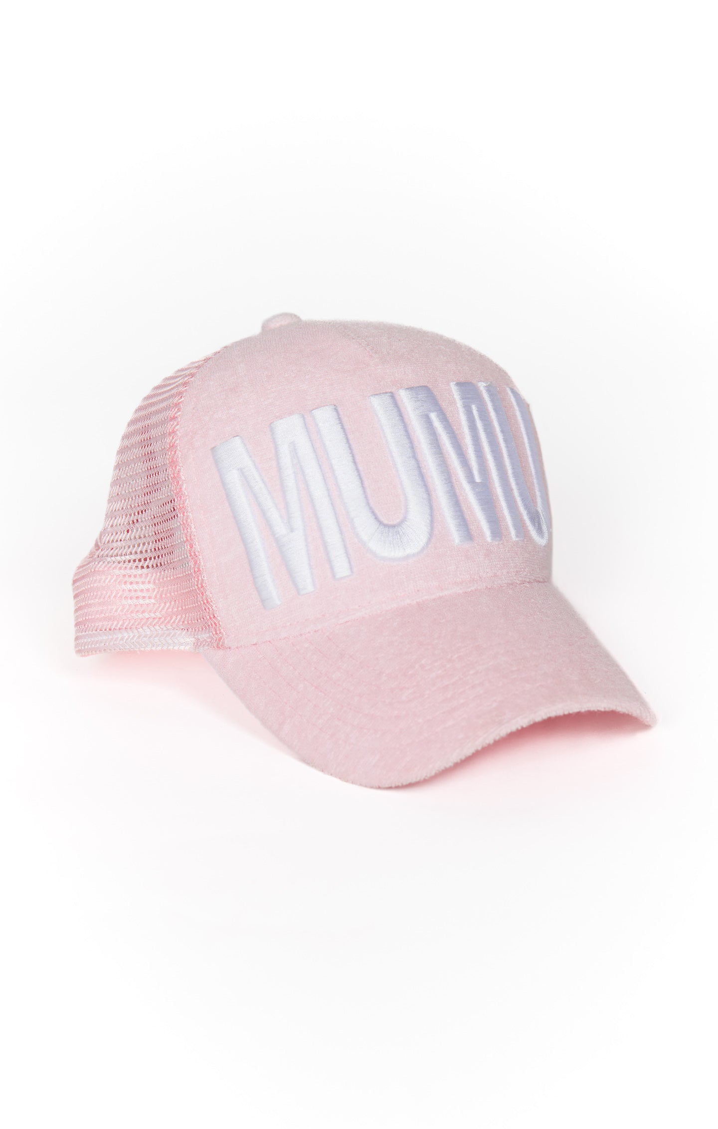 MUMU Bubblegum Pink Trucker Hat for Women