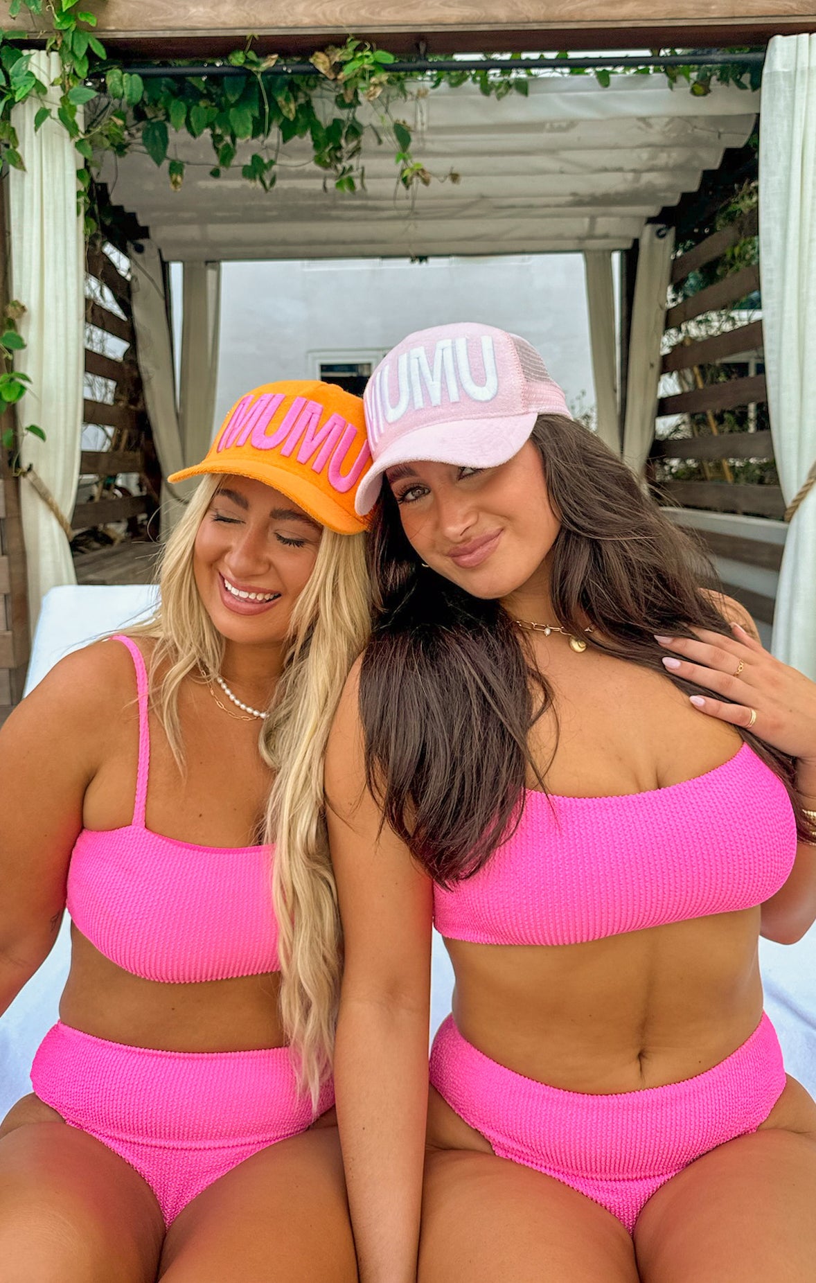 MUMU Bubblegum Pink Trucker Hat for Women