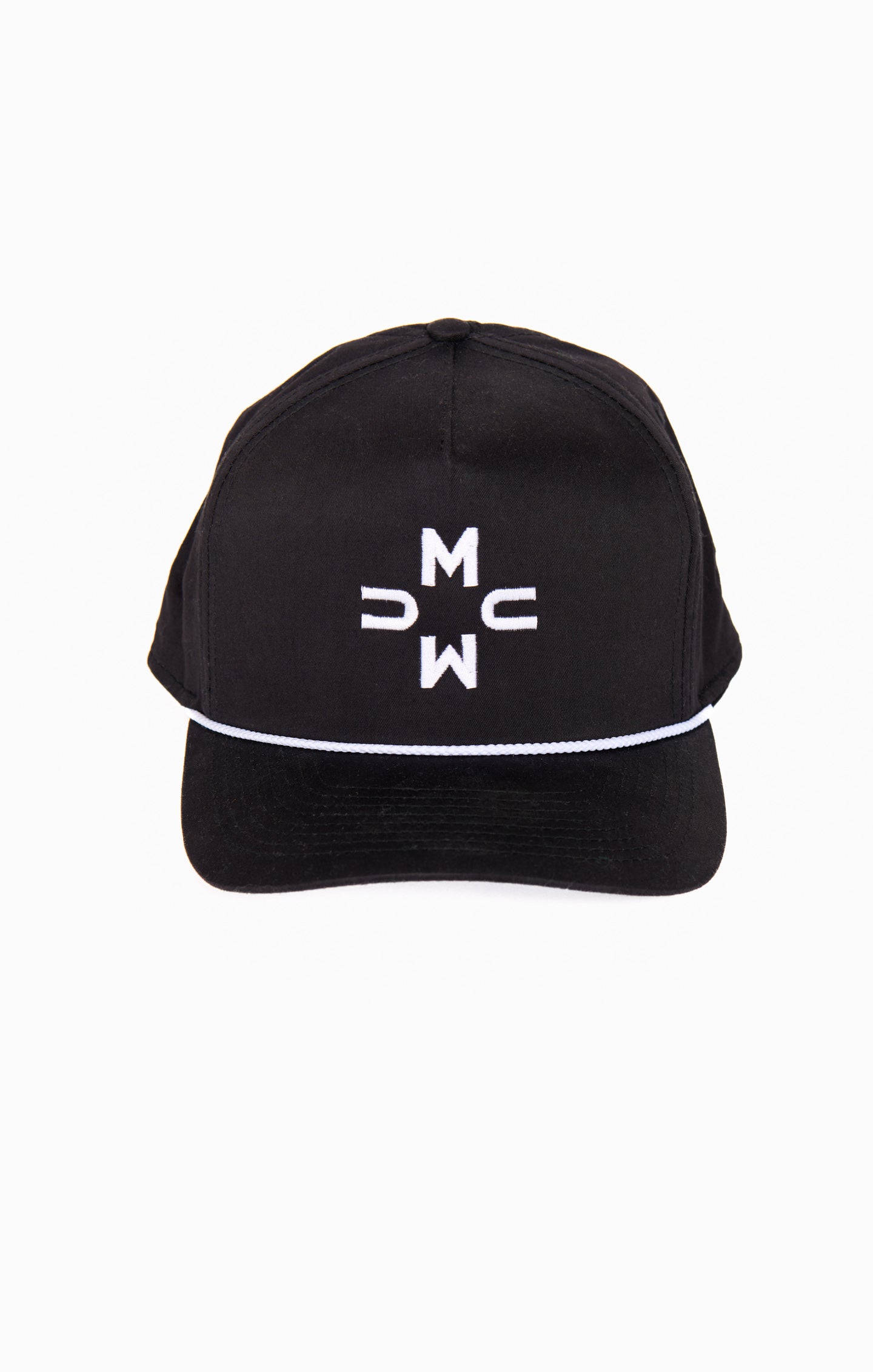 MUMU Black Rope Snapback Cap - Adjustable Casual Hat