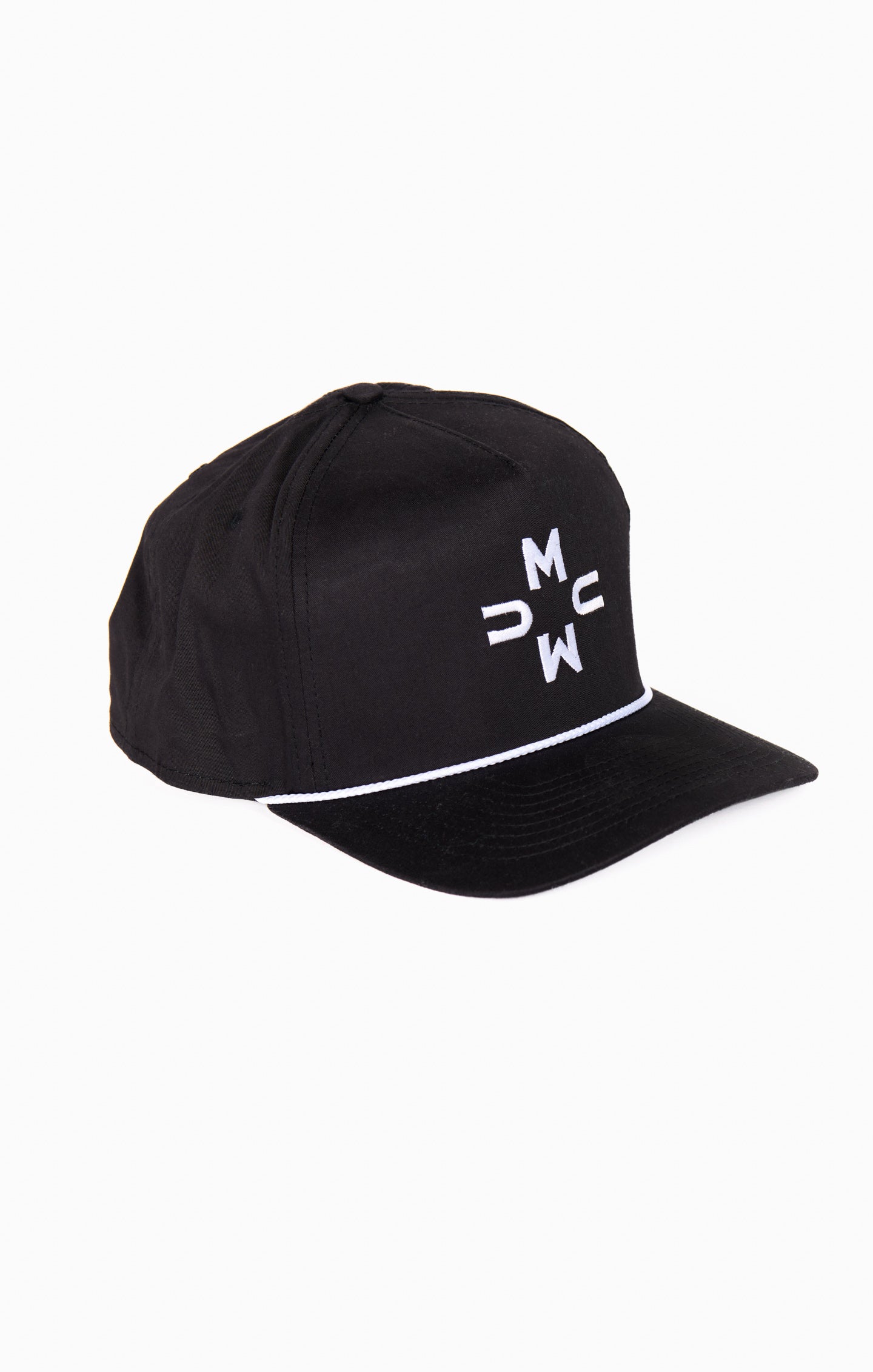 MUMU Black Rope Snapback Cap - Adjustable Casual Hat