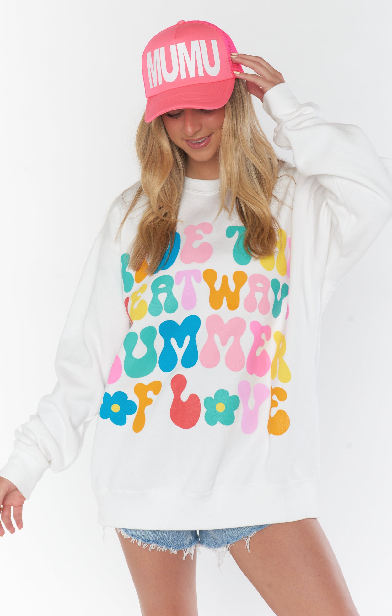MUMU Neon Pink Trucker Hat for Women & Men