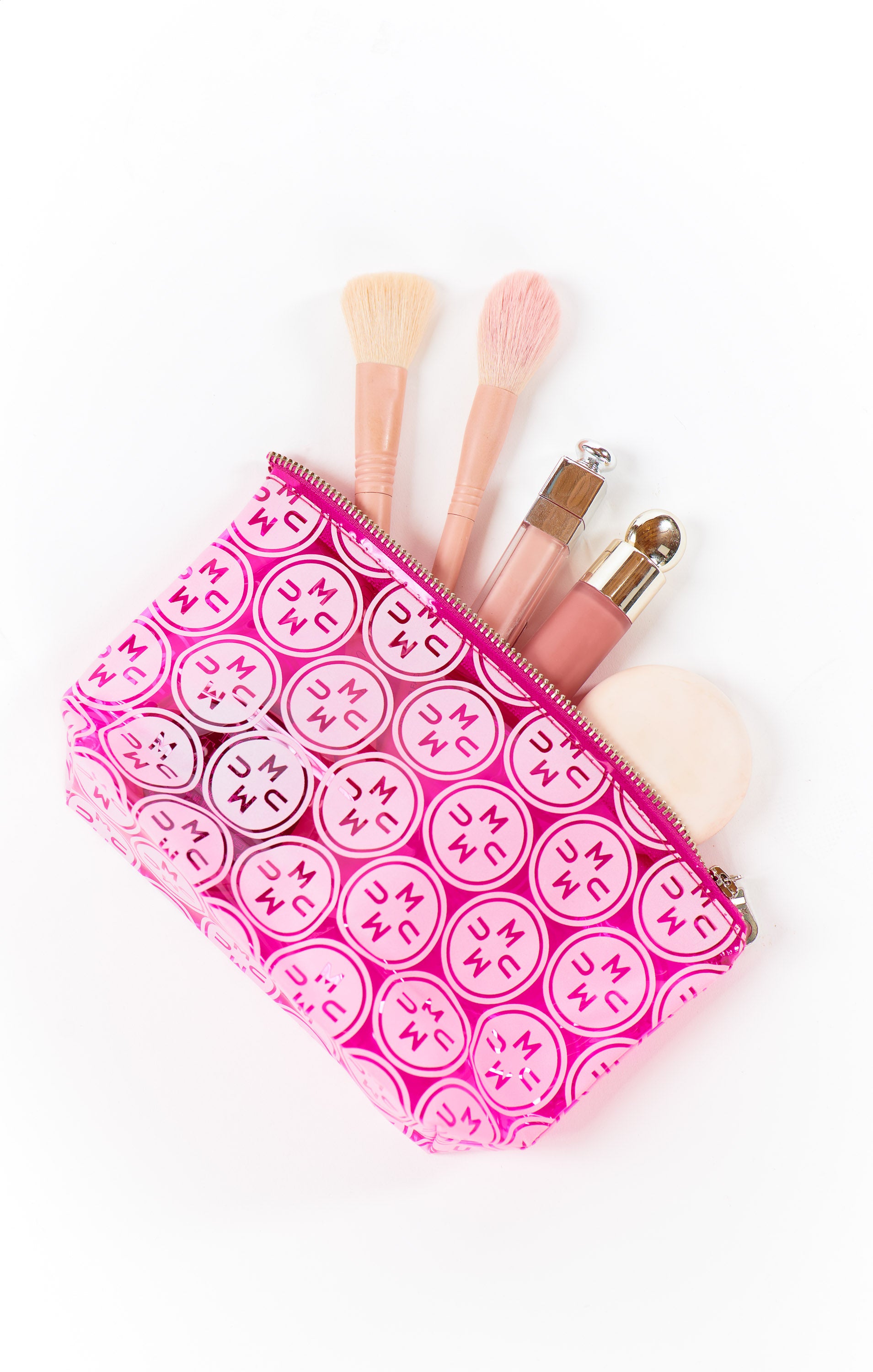 Pink MUMU Logo Makeup Bag for Essentials