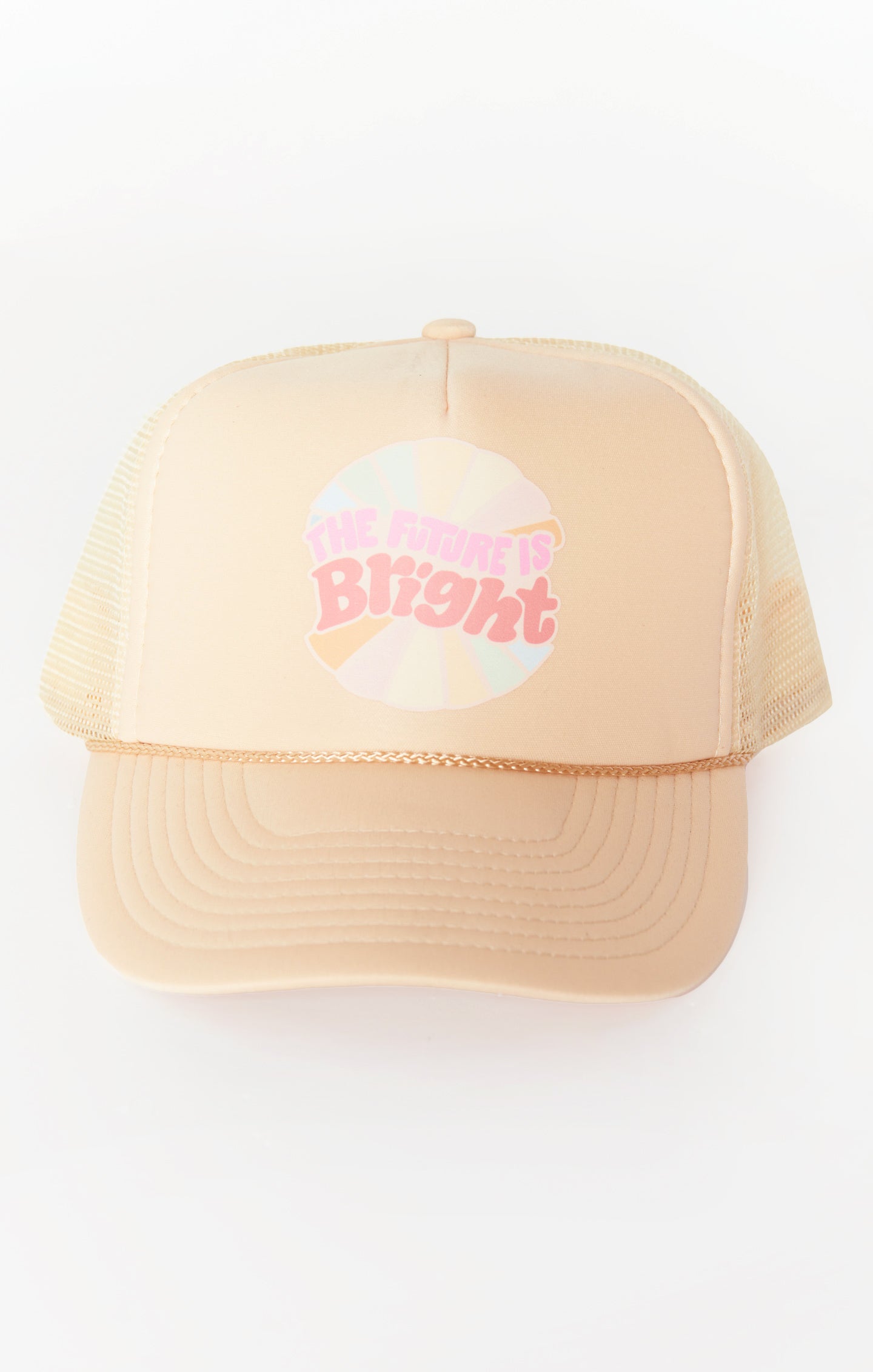 Mumu Future Is Bright Taupe Trucker Hat
