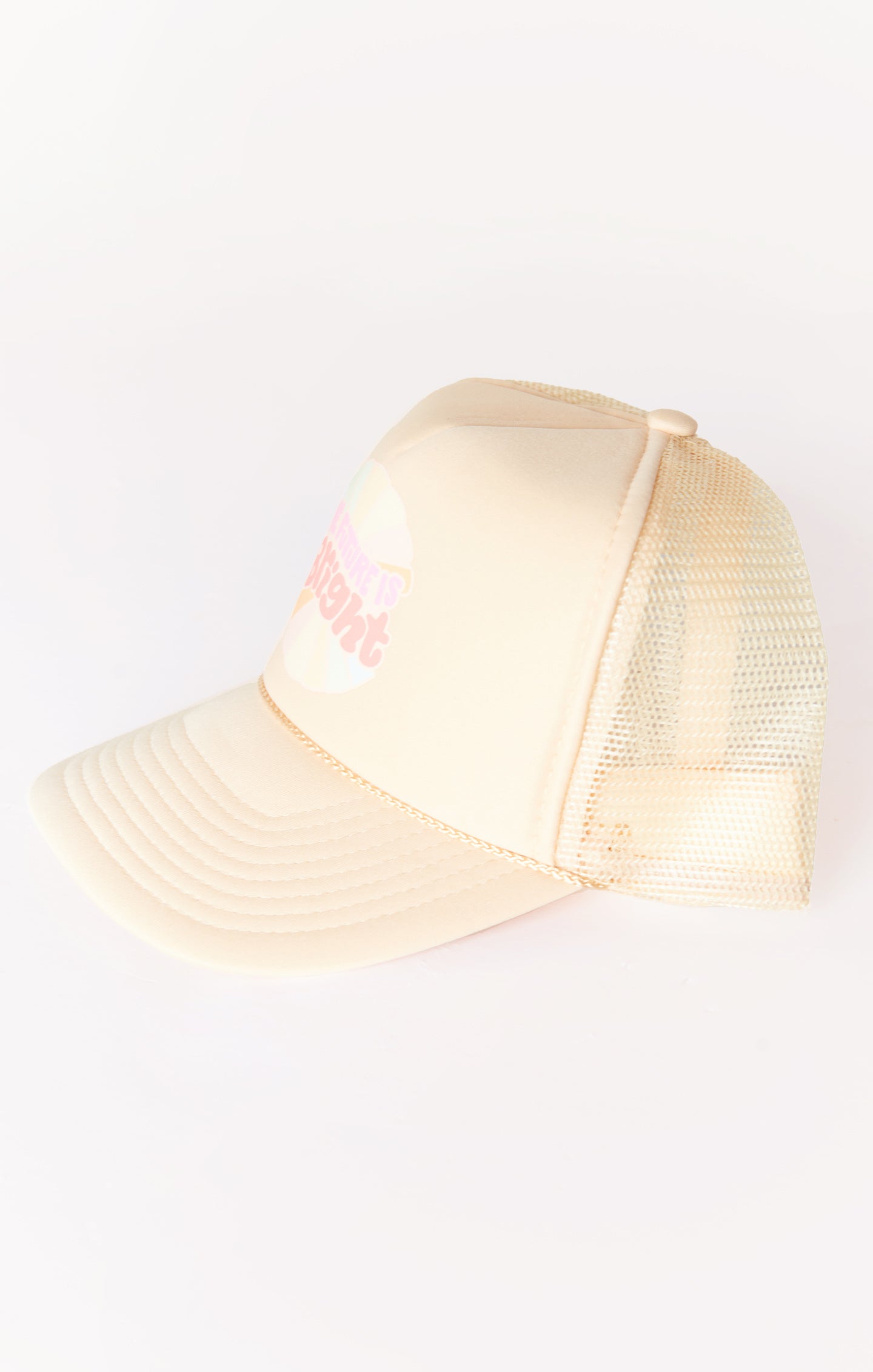 Mumu Future Is Bright Taupe Trucker Hat
