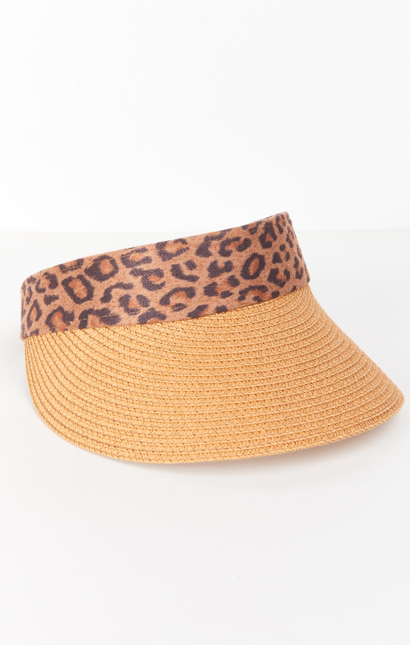 Wild One Leopard Straw Visor Hat – Chic Sun Shade