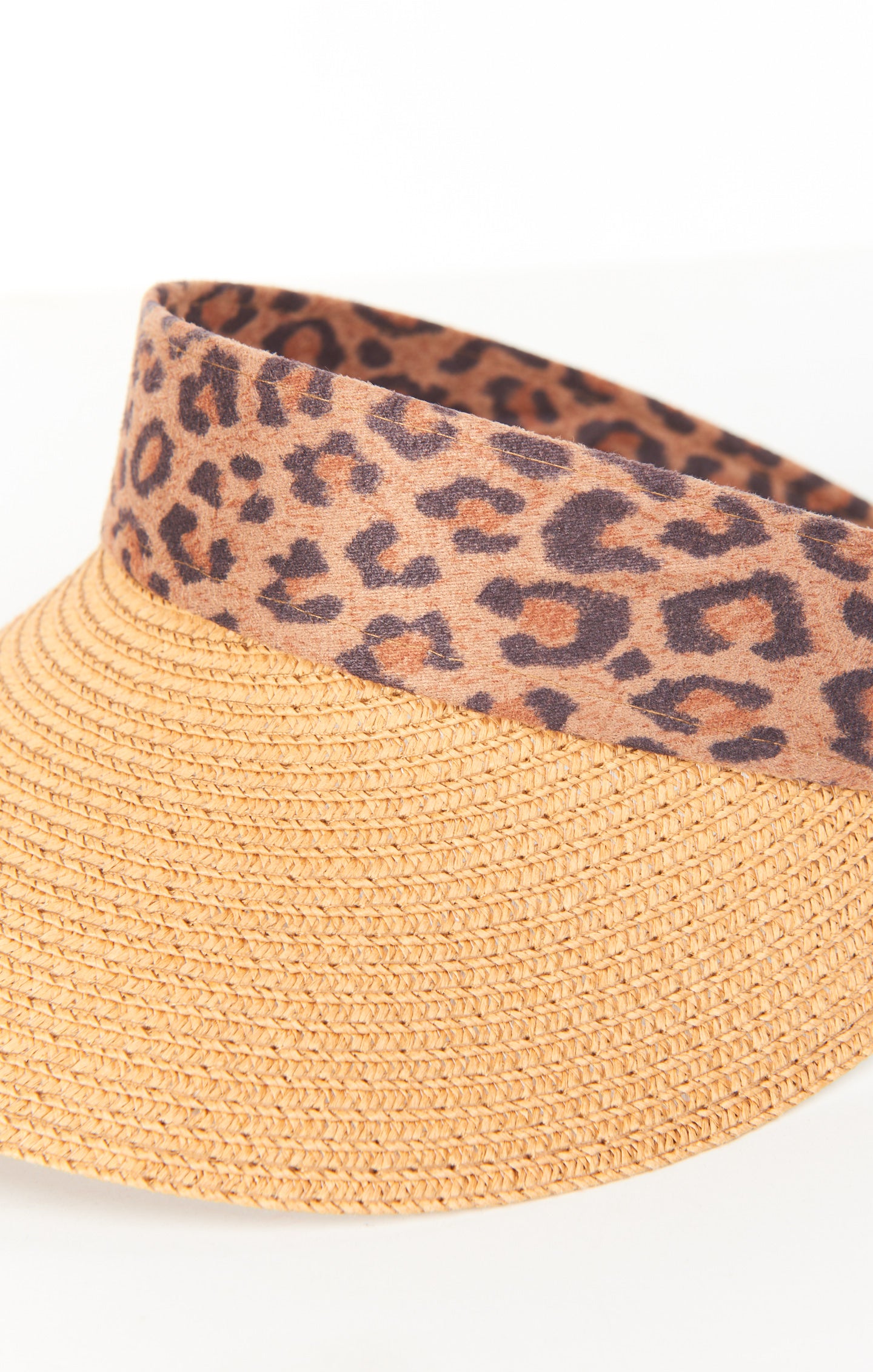 Wild One Leopard Straw Visor Hat – Chic Sun Shade
