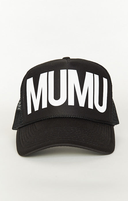 MUMU Black and White Trucker Hat for Men & Women