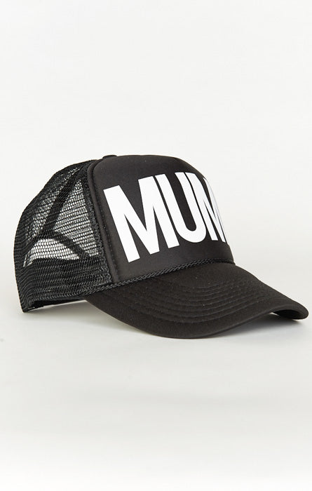 MUMU Black and White Trucker Hat for Men & Women