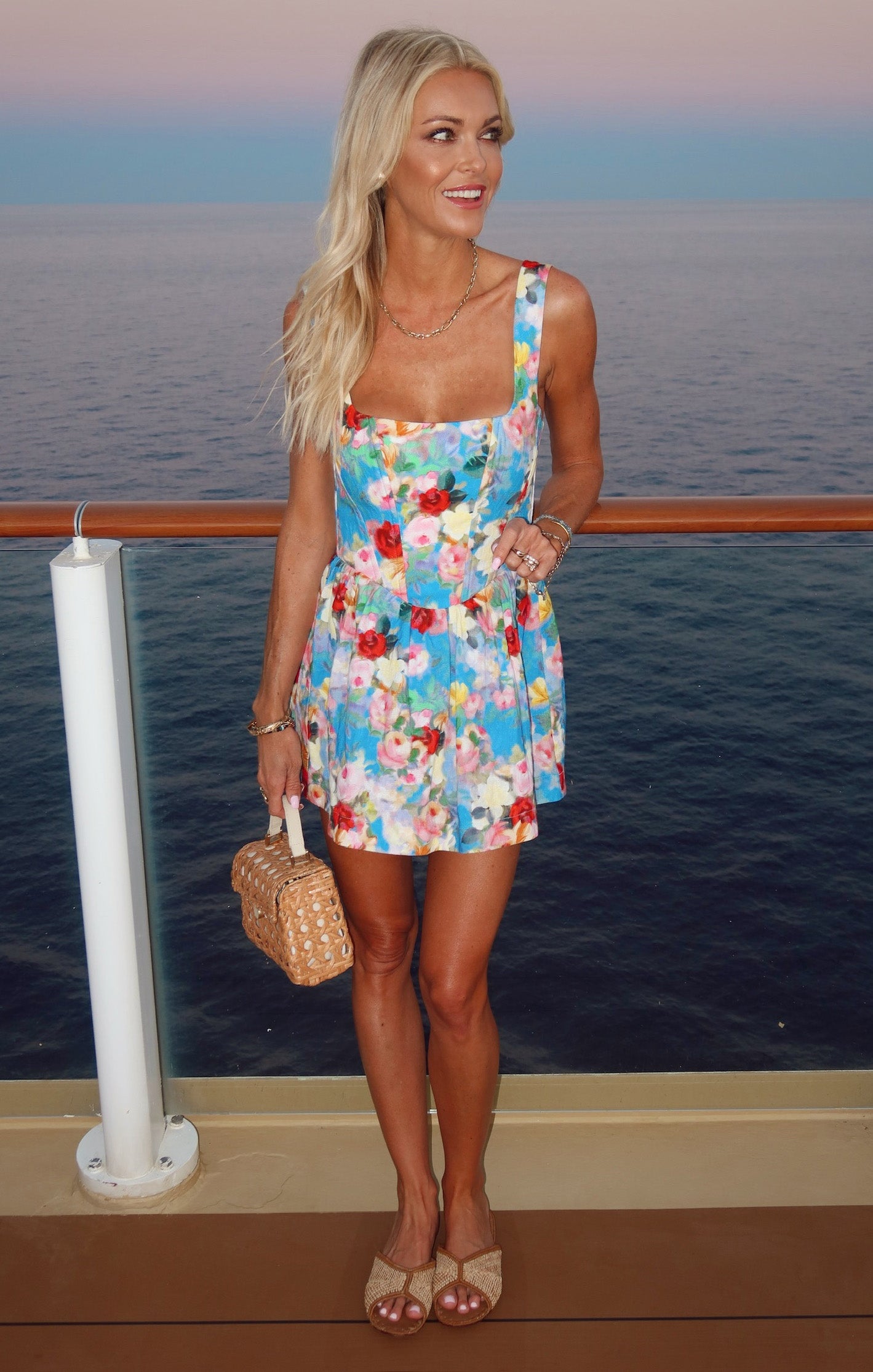 Nina Skort Dress with Built-in Shorts - Bustier Mini Dress
