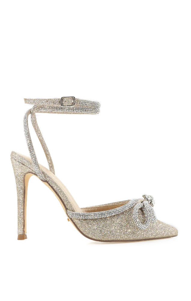 Billini Gold Glitter Elope Pointed Heels for Evening & Bridal