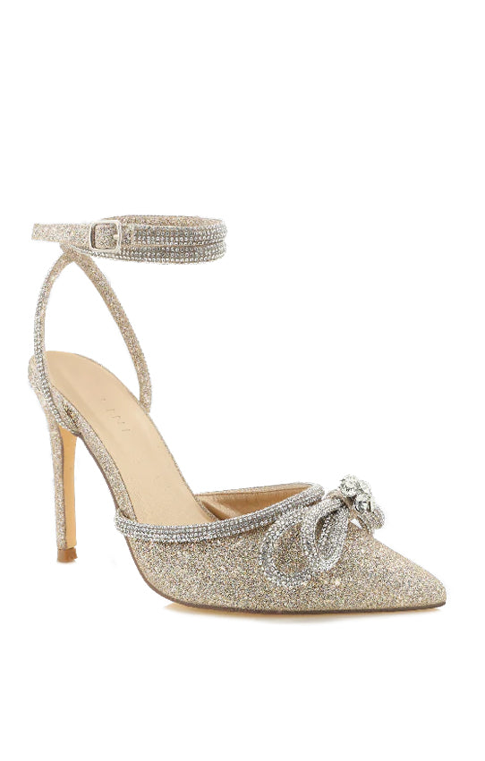 Billini Gold Glitter Elope Pointed Heels for Evening & Bridal