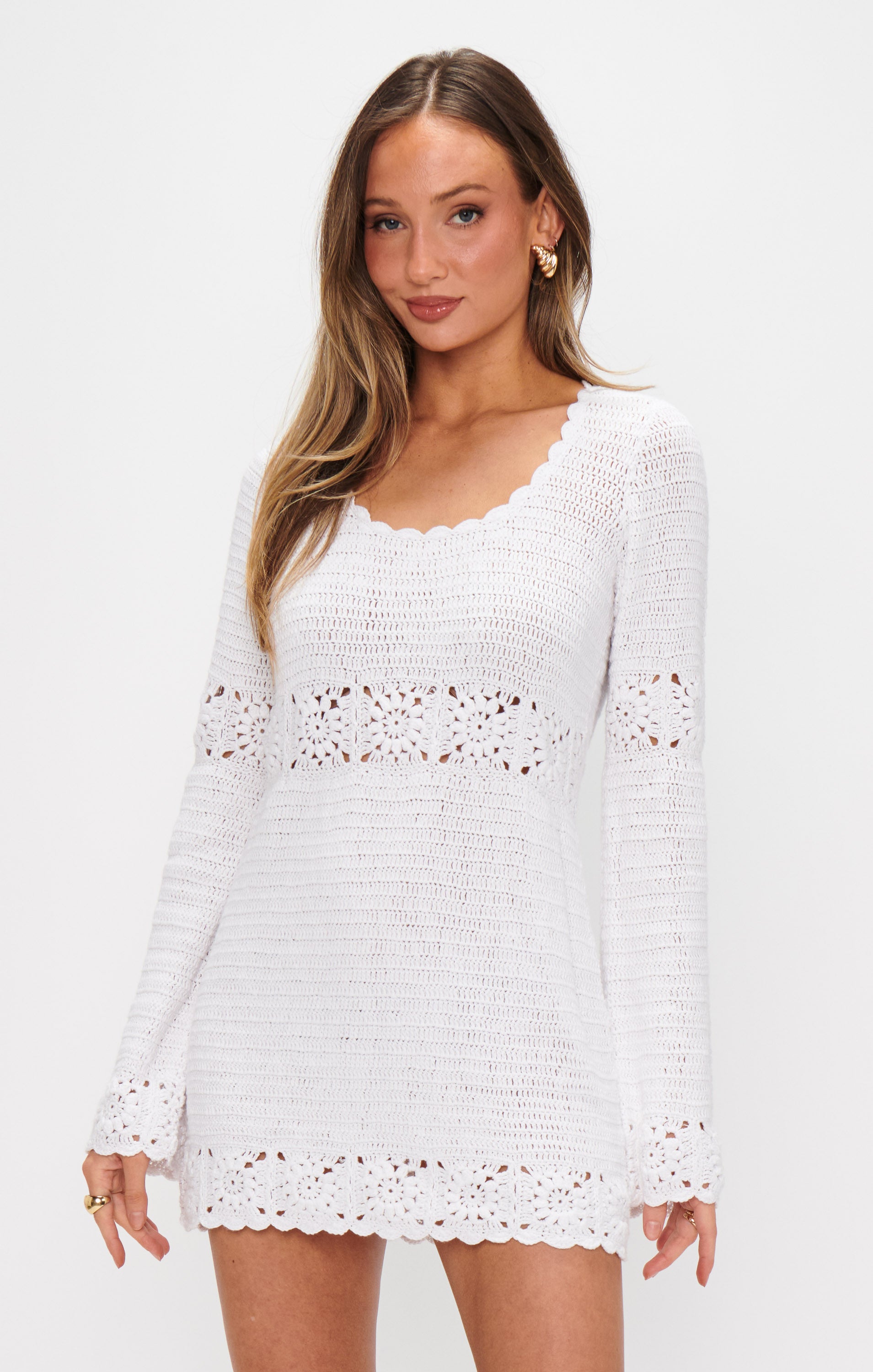 White Crochet Mini Dress - Jet Lag by Salty