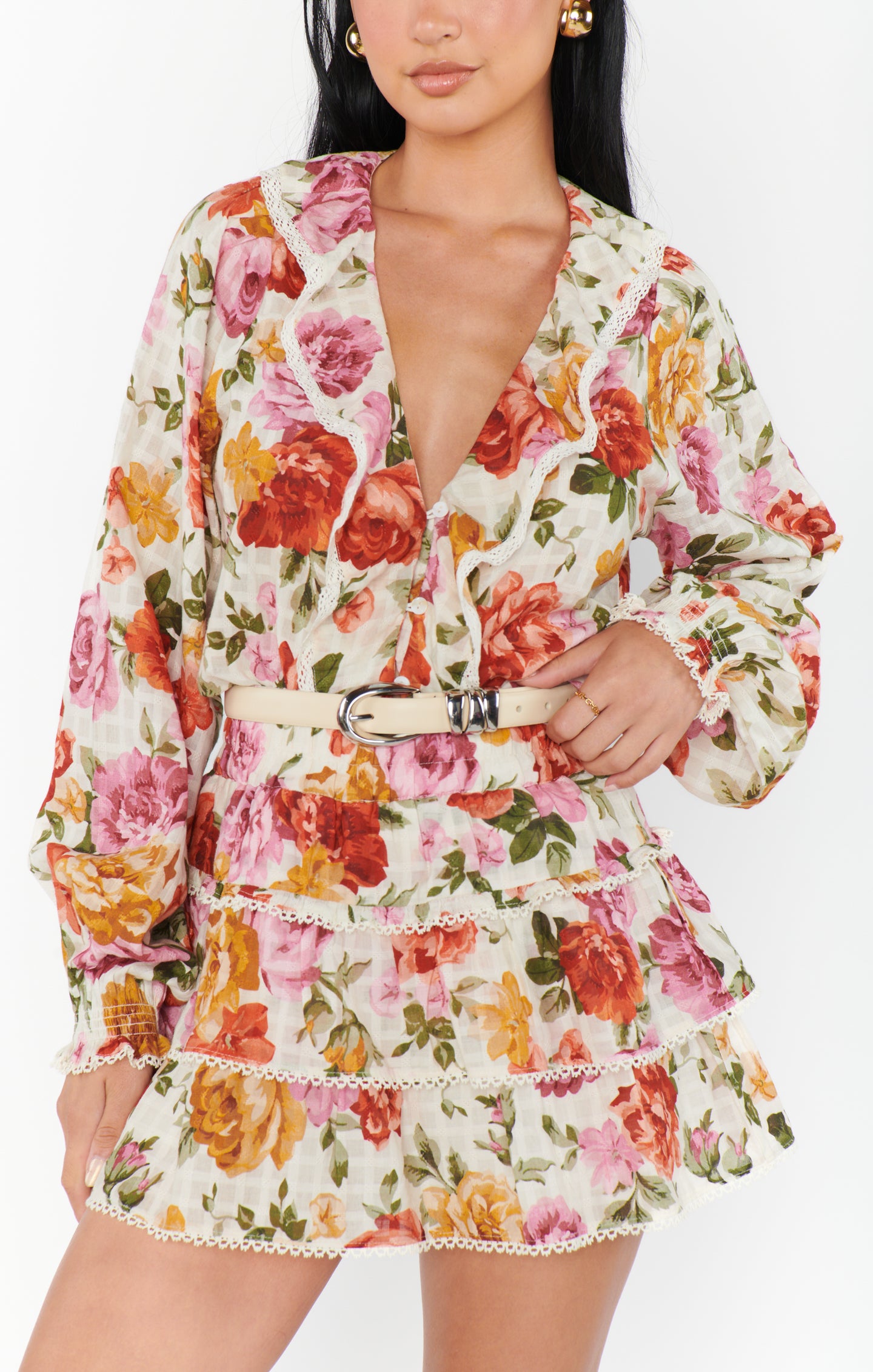Nat Skort with Floral Print - Ruffled Skirt & Shorts for Spring