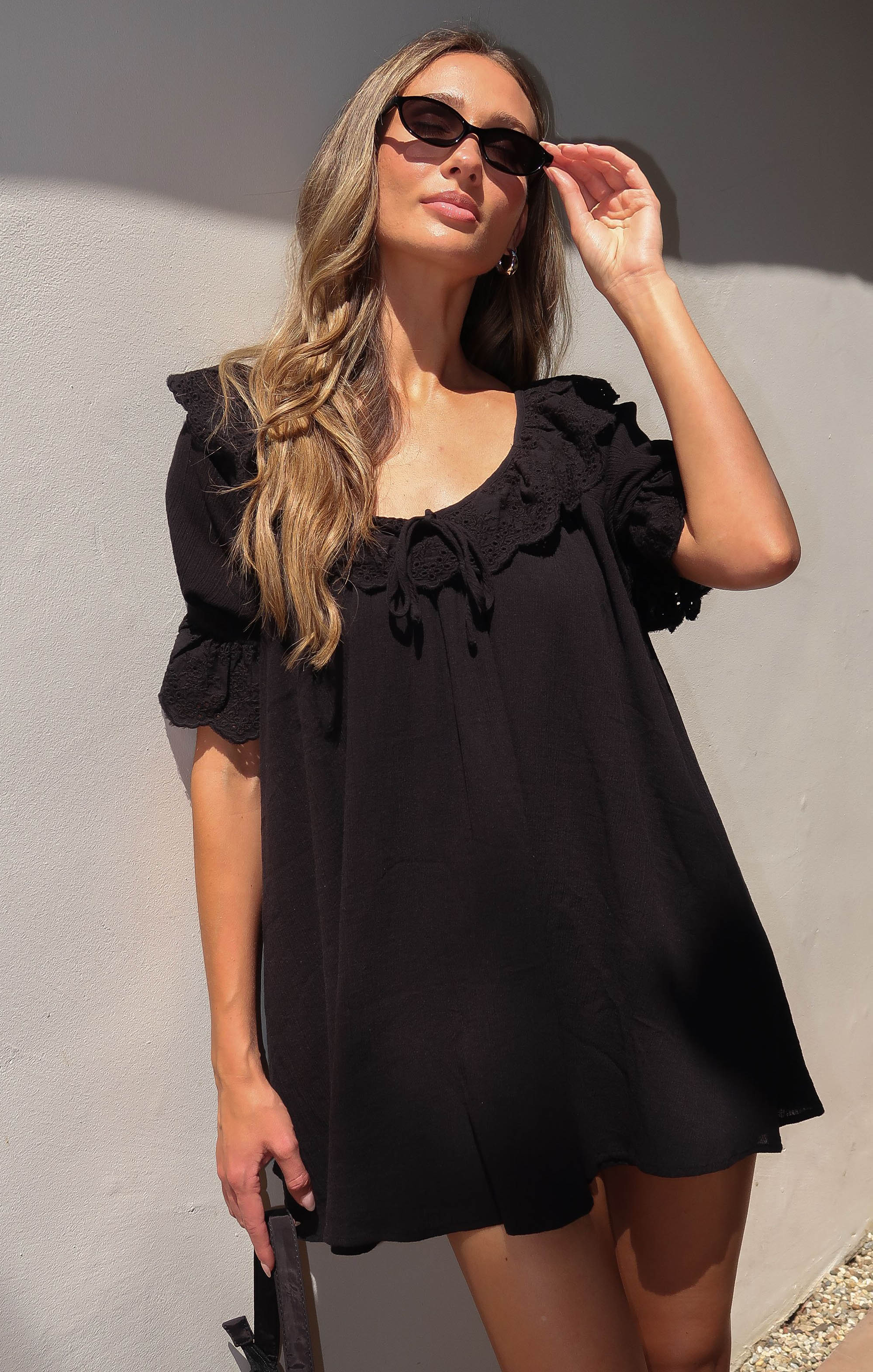 Black Voile Toulouse Dress - Light & Breezy Summer Tunic