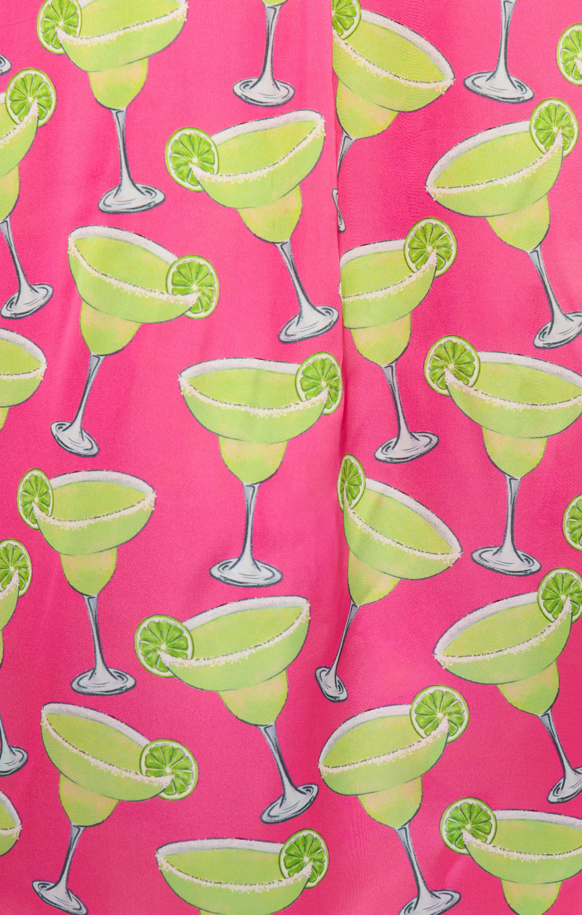 Silky Margarita Print PJ Set for Beauty Sleep