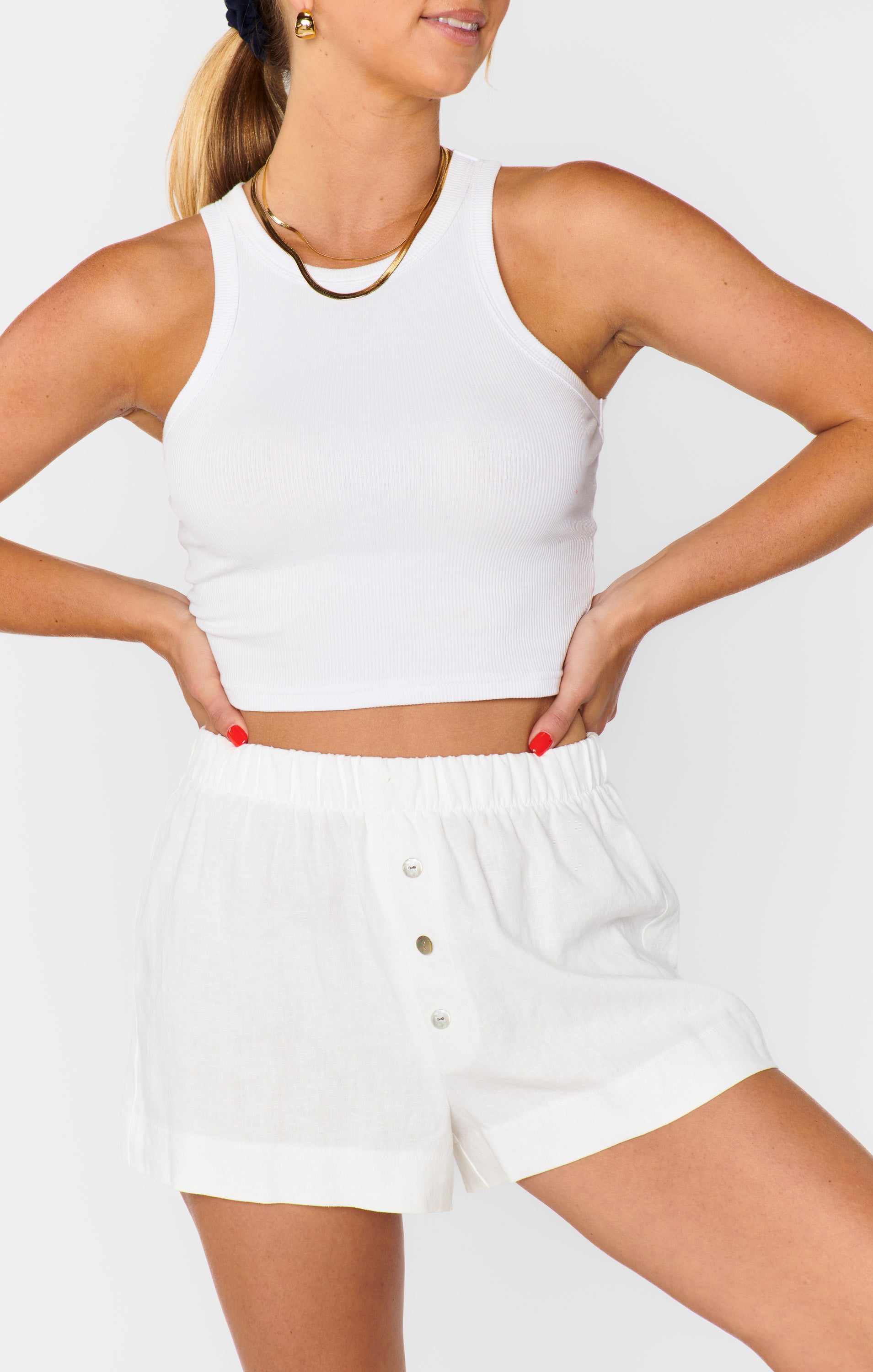 Linen Boxer Shorts for Men - Max White Comfort Fit