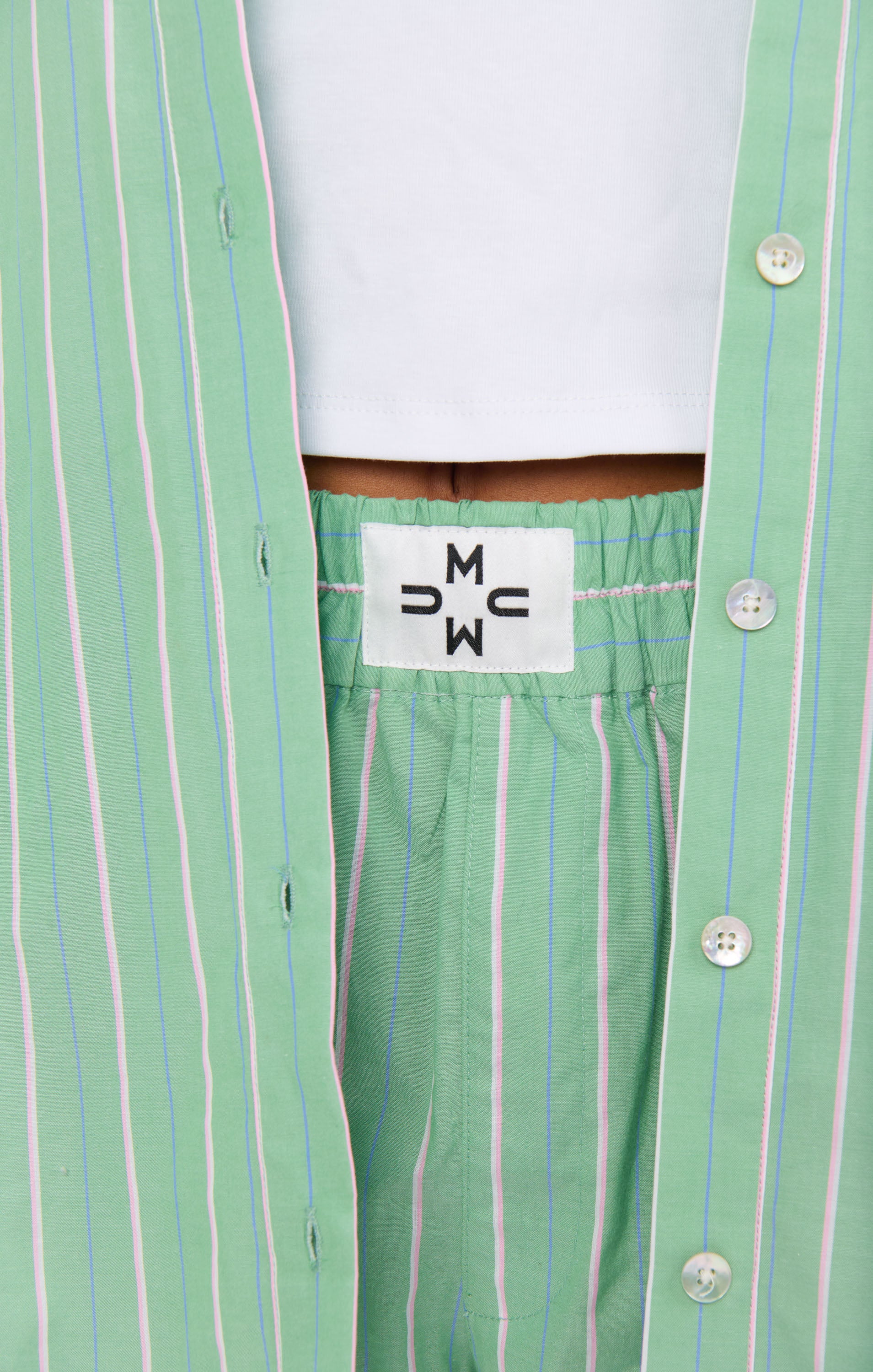 Tyler Pistachio Stripe Boxer Shorts – Lightweight Poplin Comfort