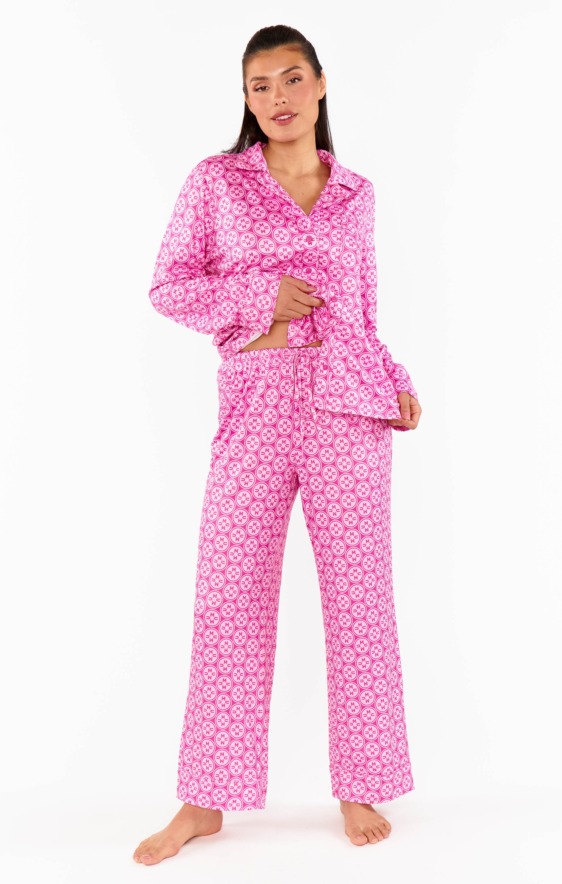 Women's Pink Mumu Logo Classic PJ Set - Soft Jersey Pajamas