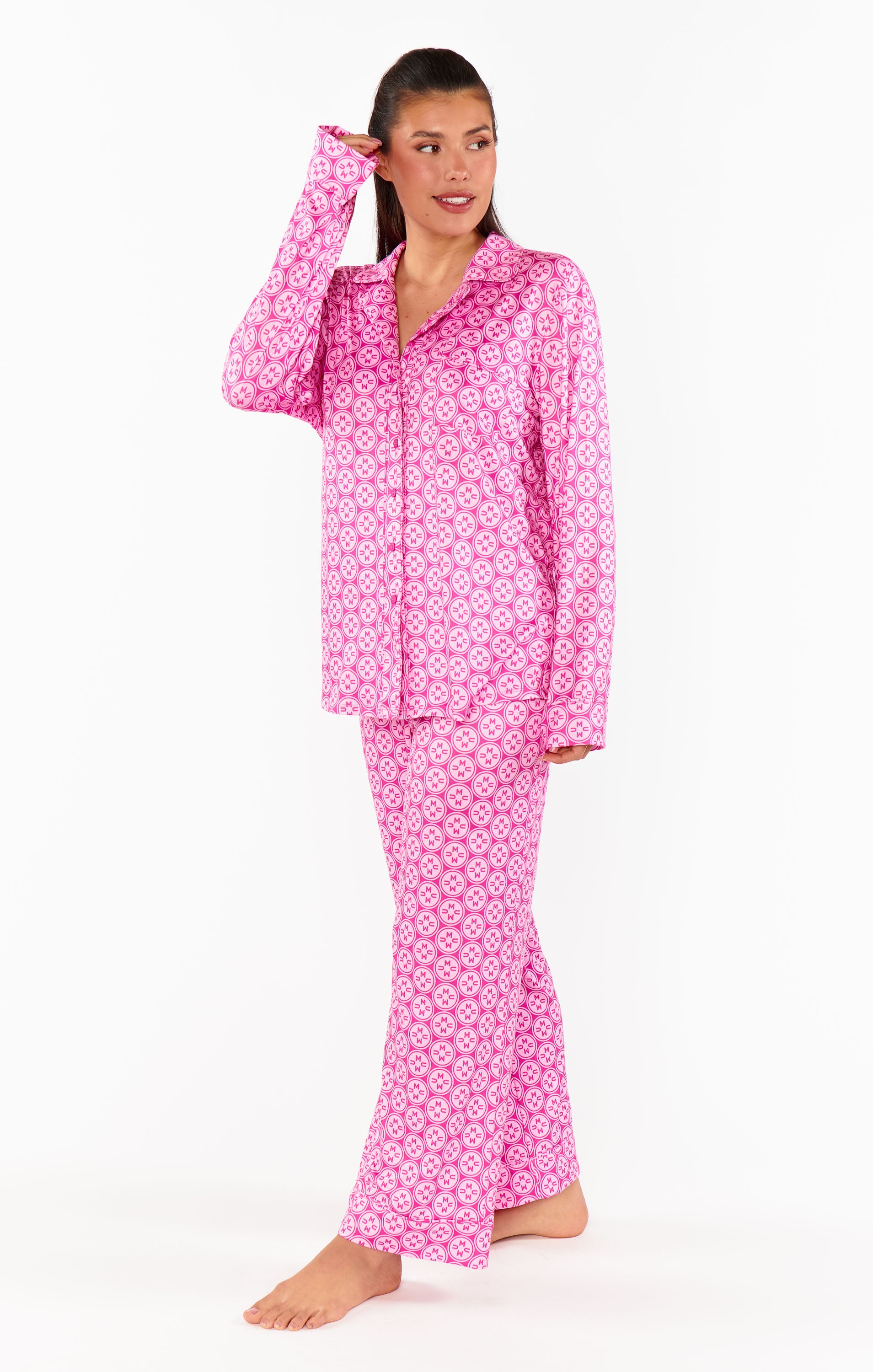Women's Pink Mumu Logo Classic PJ Set - Soft Jersey Pajamas