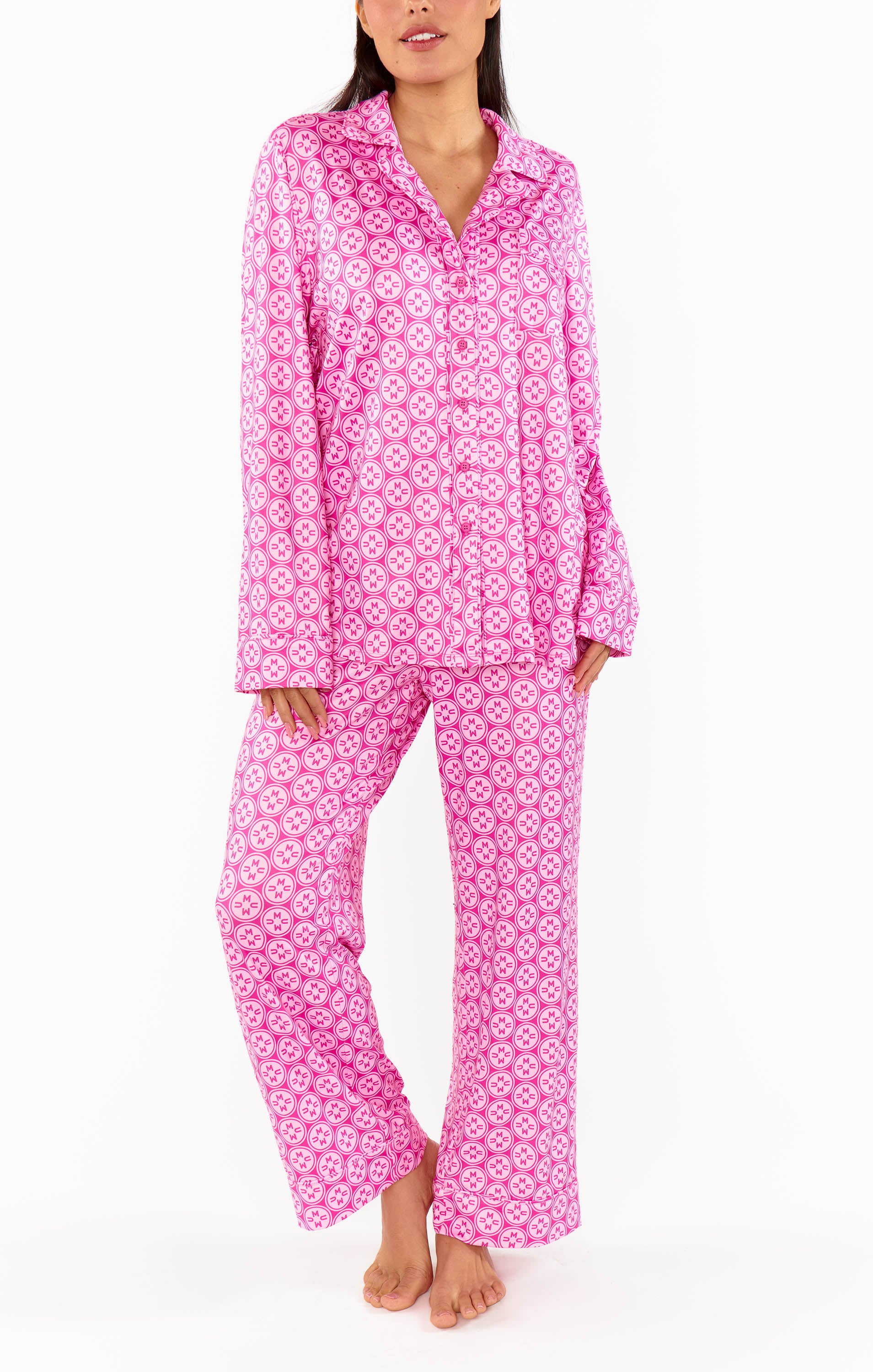 Women's Pink Mumu Logo Classic PJ Set - Soft Jersey Pajamas