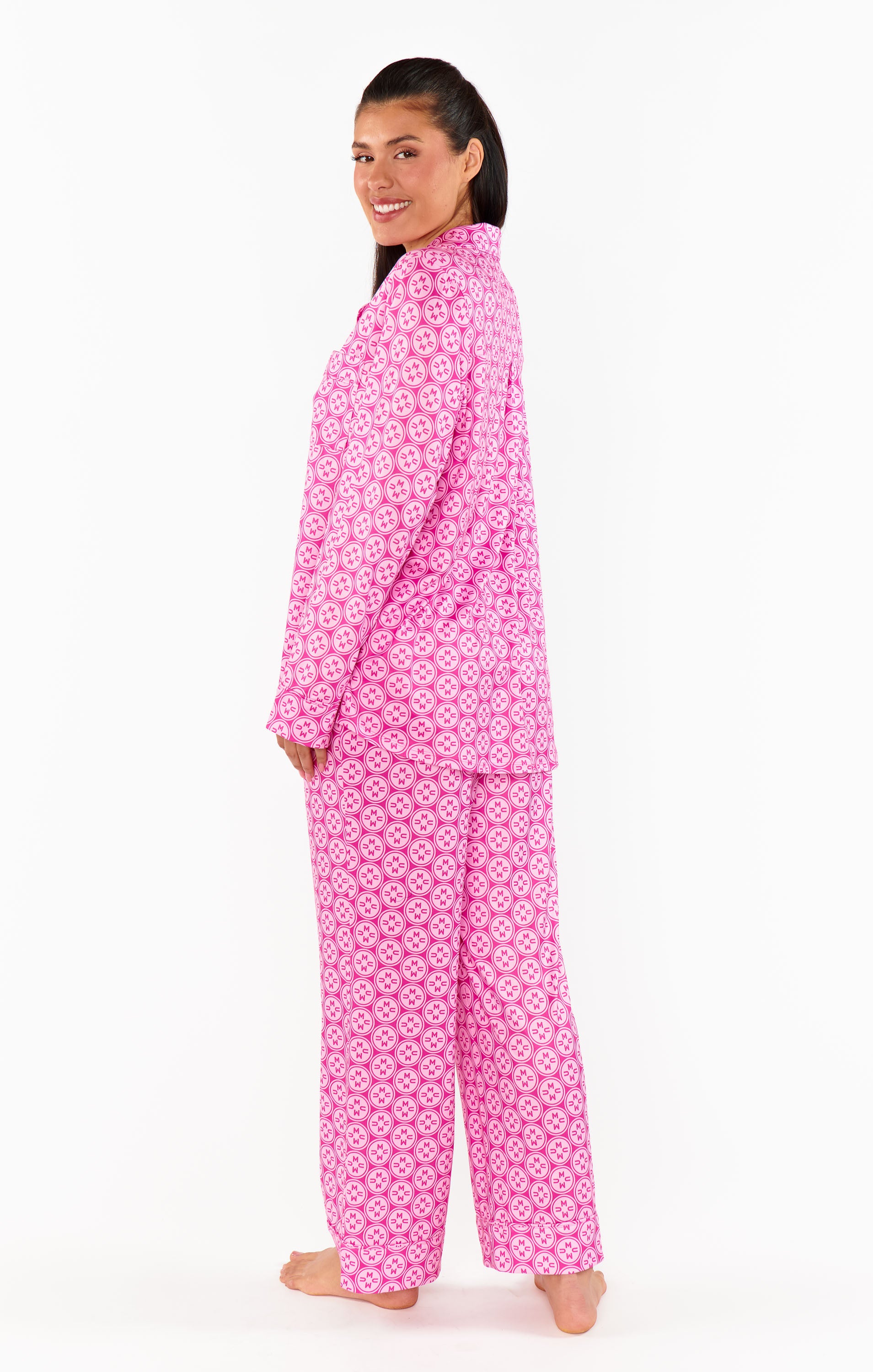Women's Pink Mumu Logo Classic PJ Set - Soft Jersey Pajamas