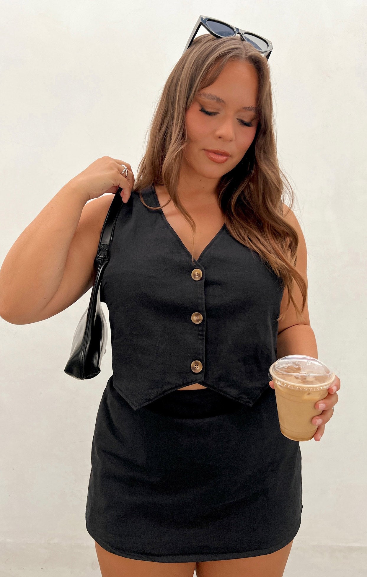 Black Denim Skort with Shorts - All Night Comfort for Dancing