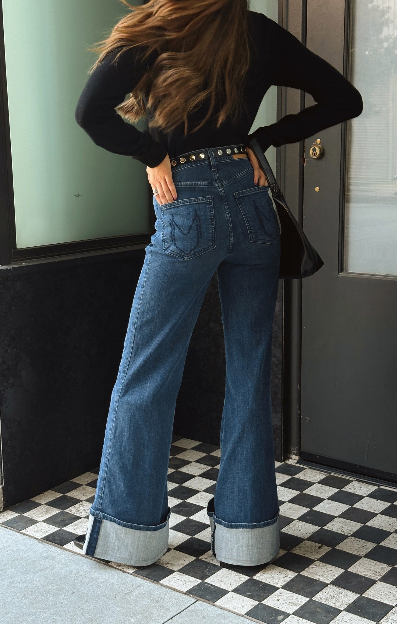 High Waist Flare Jeans - SF Highland Blue Stretch Denim