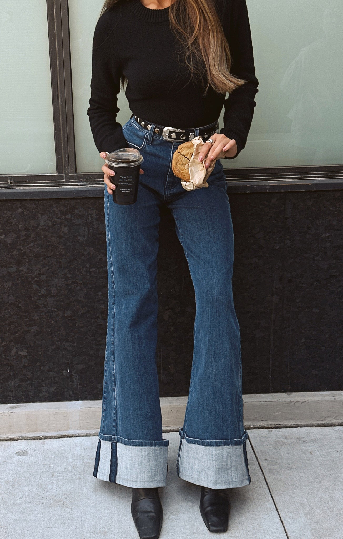 High Waist Flare Jeans - SF Highland Blue Stretch Denim