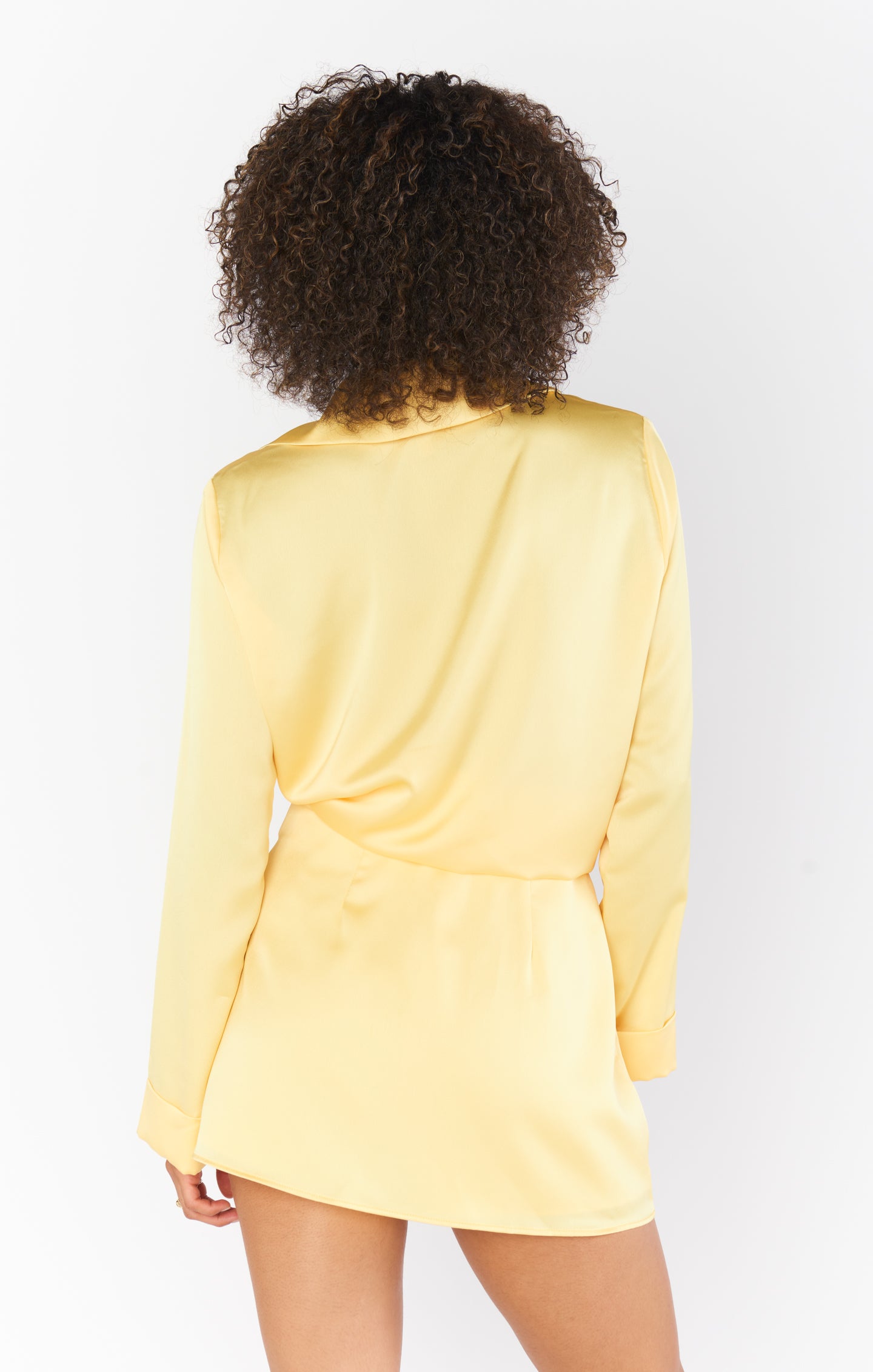 Yellow Luxe Satin Skort with Shorts - All Night Comfort
