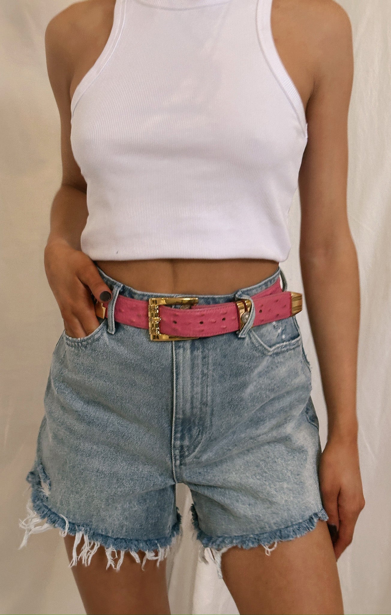 Bluefield Denim Shorts for Women - Spring Blue Button-Fly Style