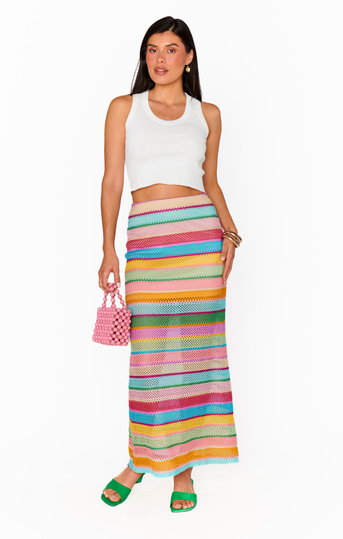 Crochet Maxi Skirt - Rainbow Beach Coverup | Saturday Skirt
