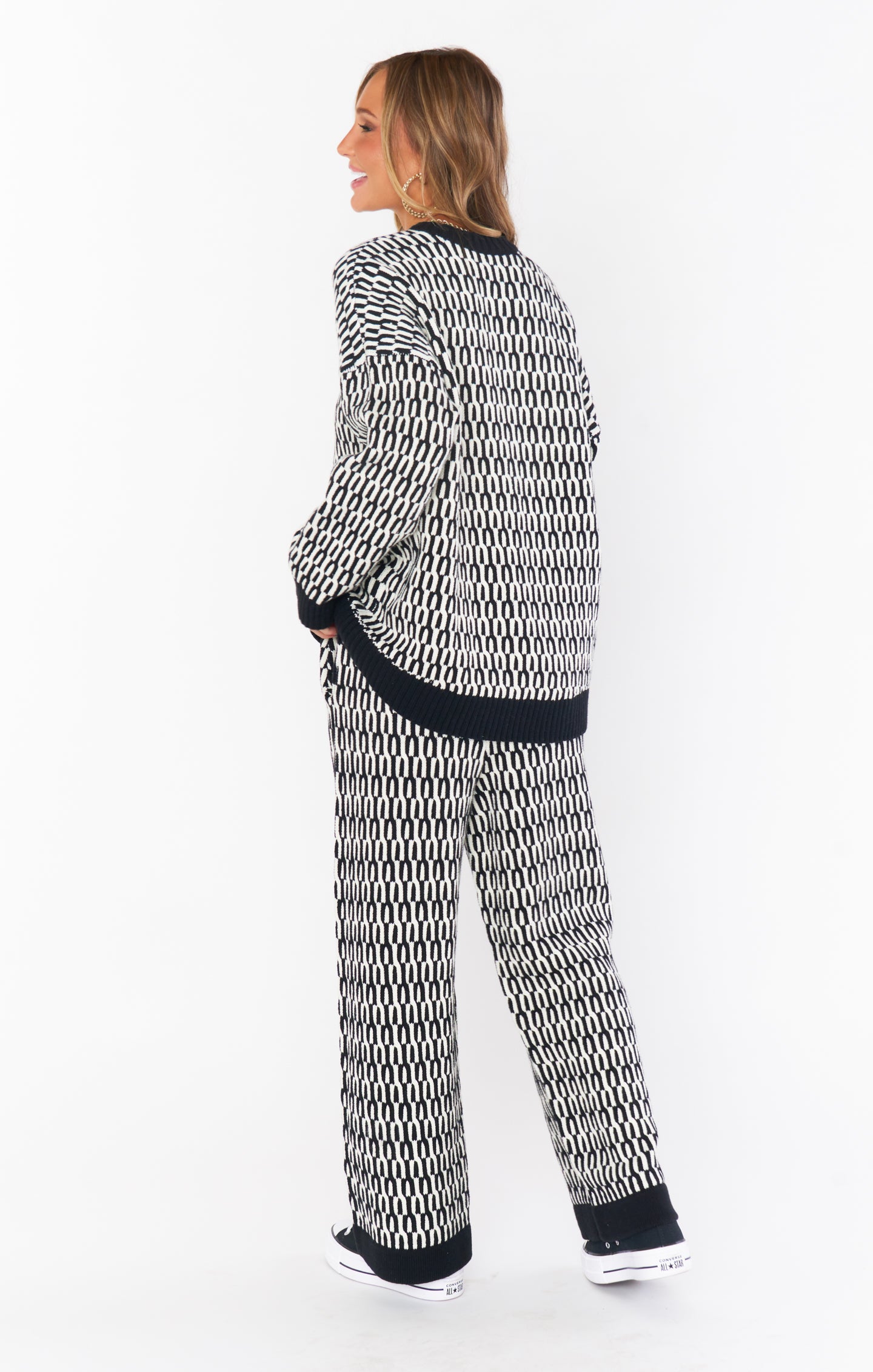 Samson Metro Geo Knit Lounge Pants - Soft Culotte Style