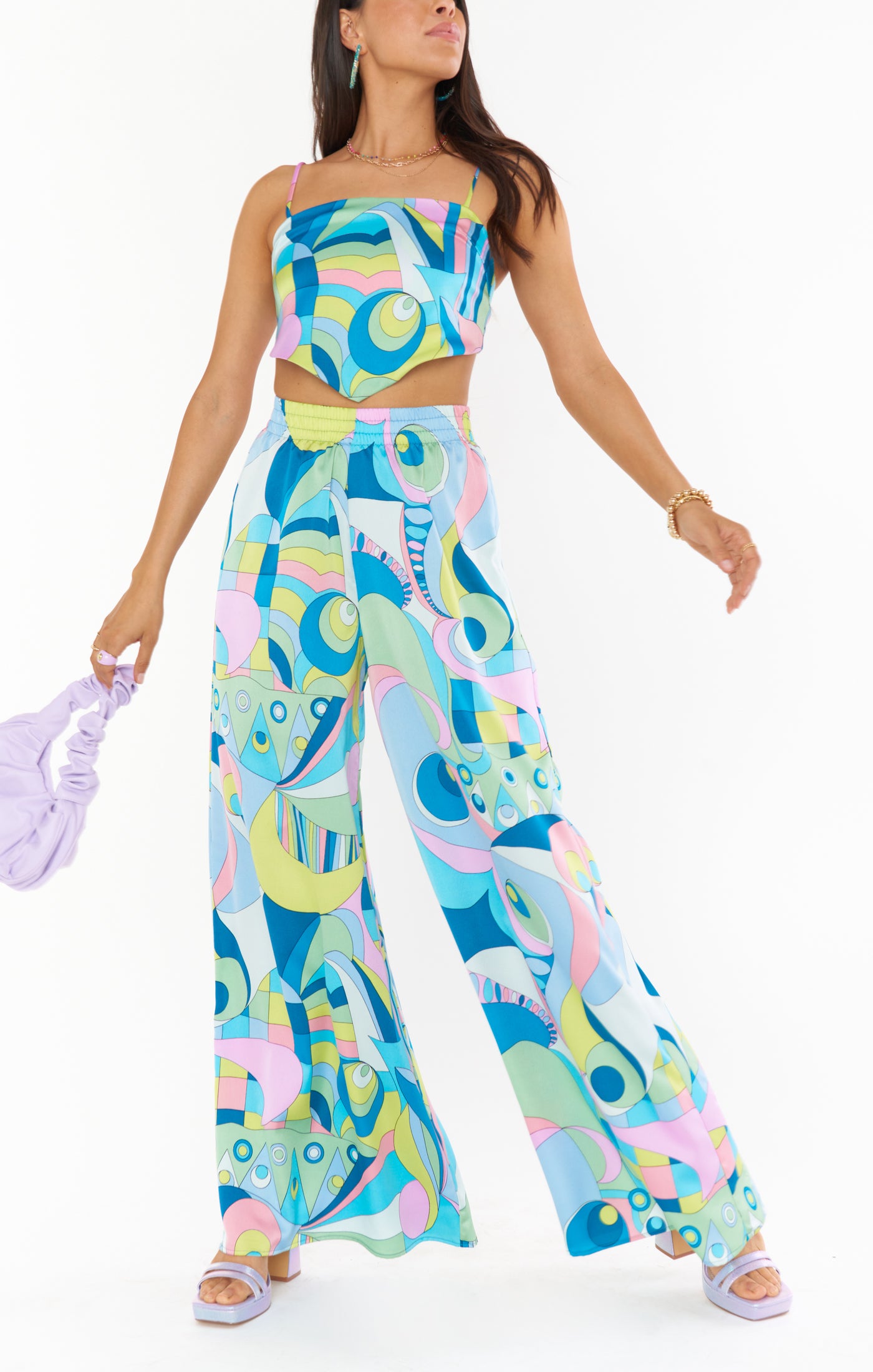 Irwin Satin Pants for Women - Elastic Waist Party & Date Night