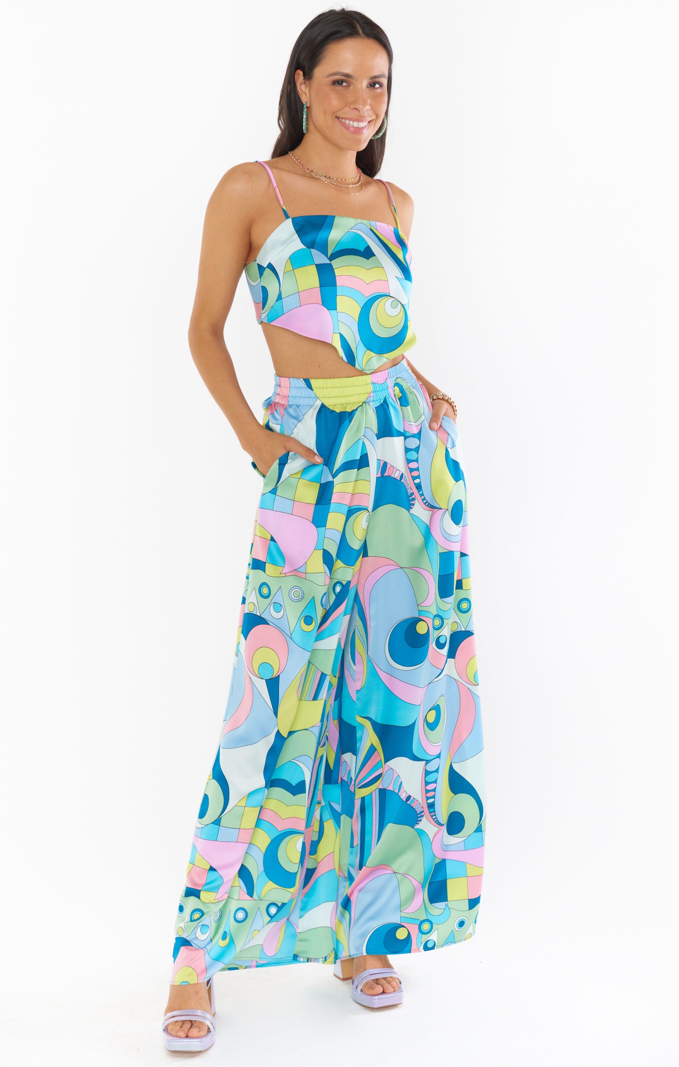 Irwin Satin Pants for Women - Elastic Waist Party & Date Night