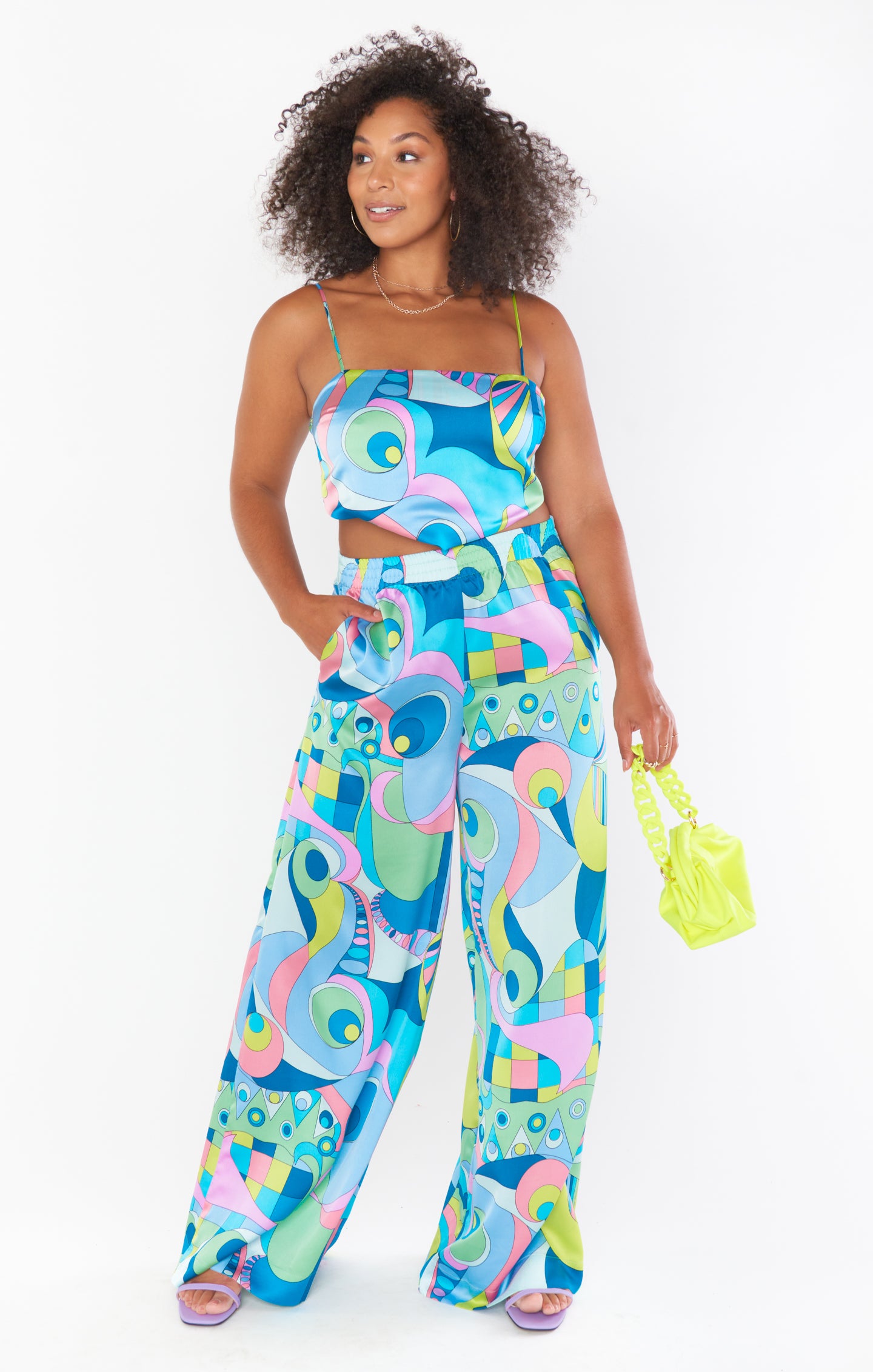 Irwin Satin Pants for Women - Elastic Waist Party & Date Night