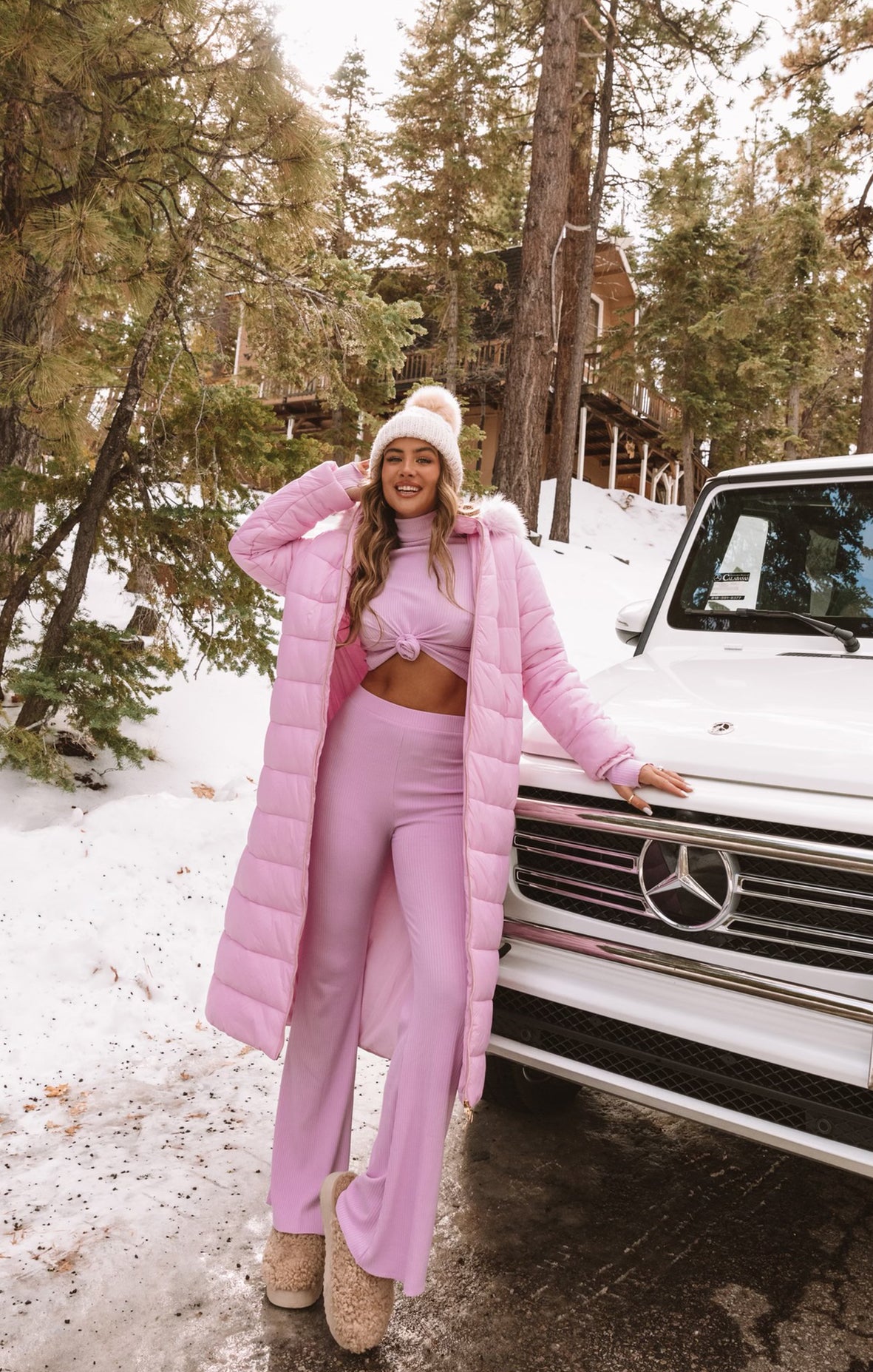 Lillac Rib Knit Flared Pants - High Waisted Winter Lounge Pants